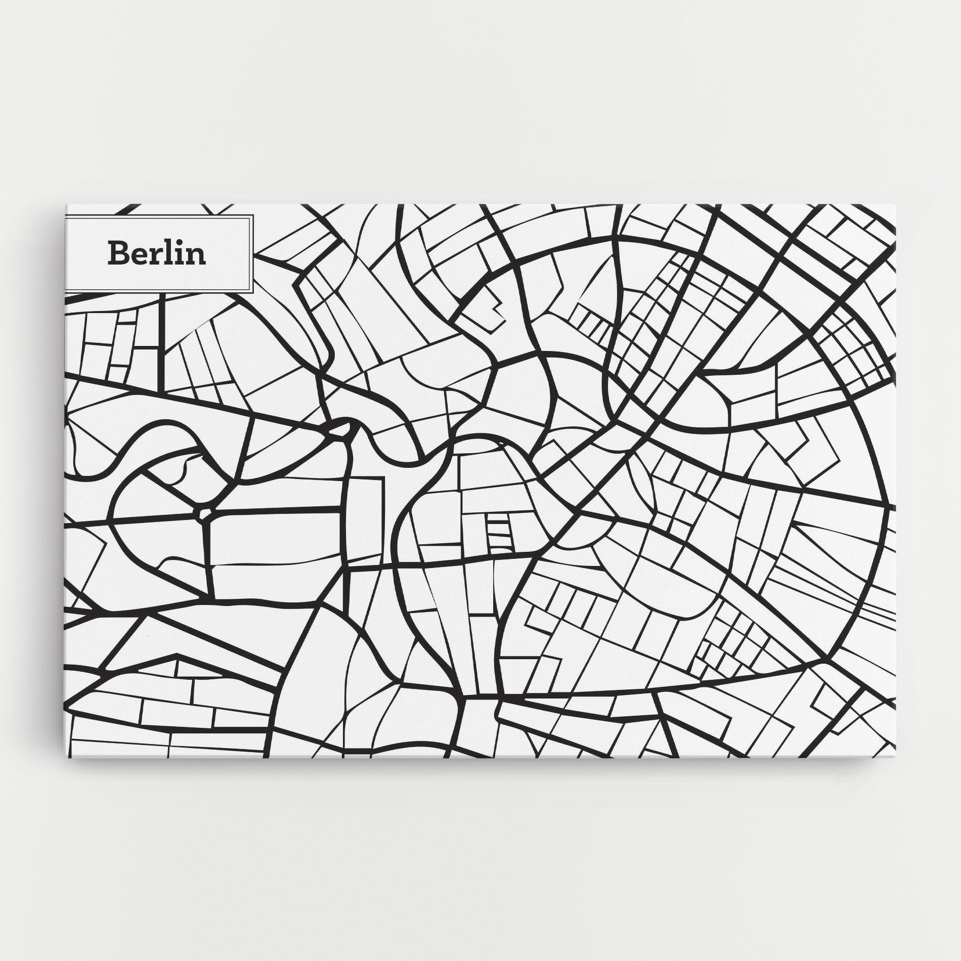 Картина на платно Berlin Map mockup 0