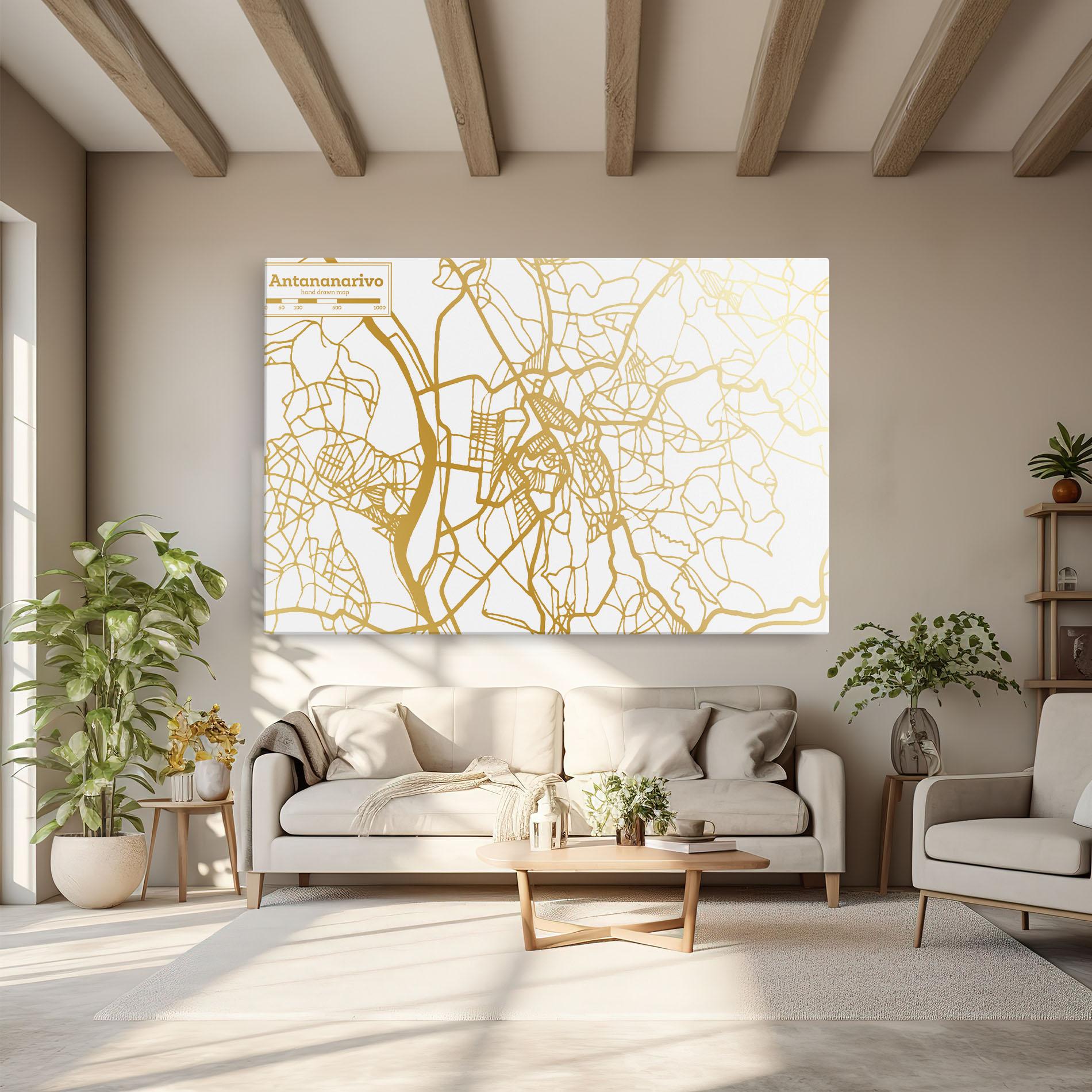 Картина на платно Antananarivo Map mockup 6