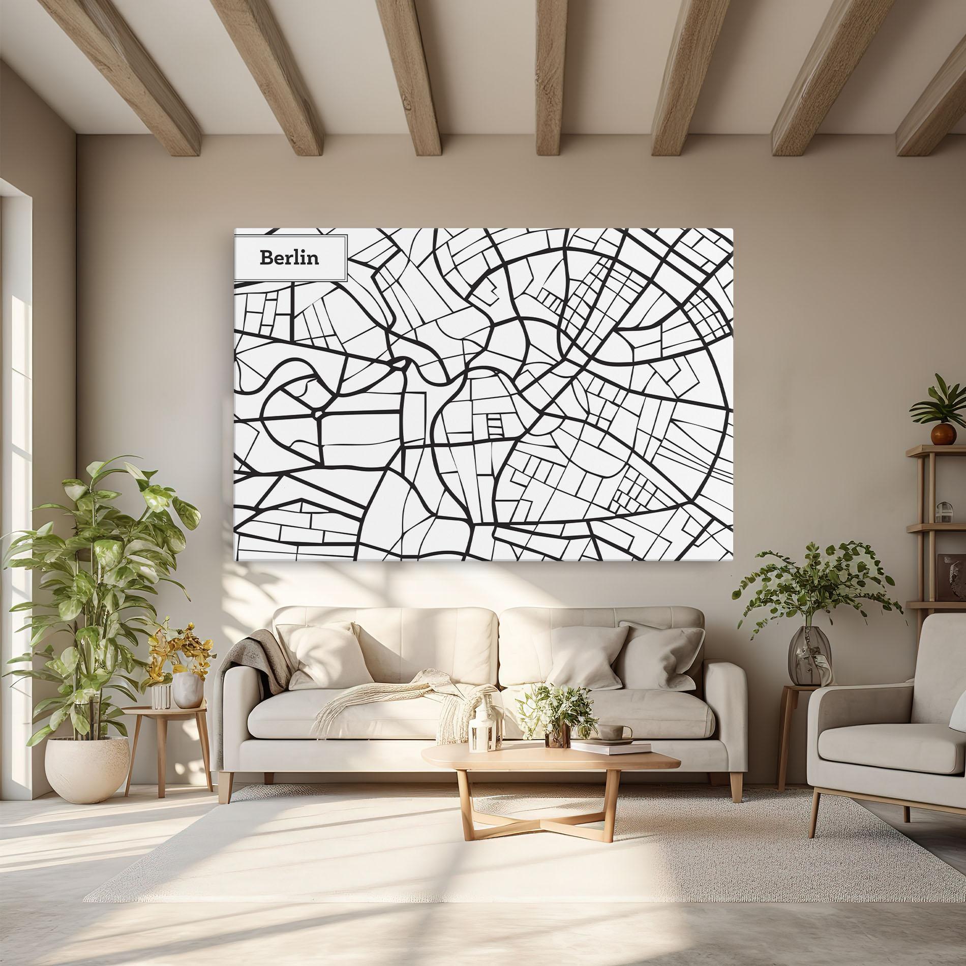 Картина на платно Berlin Map mockup 6