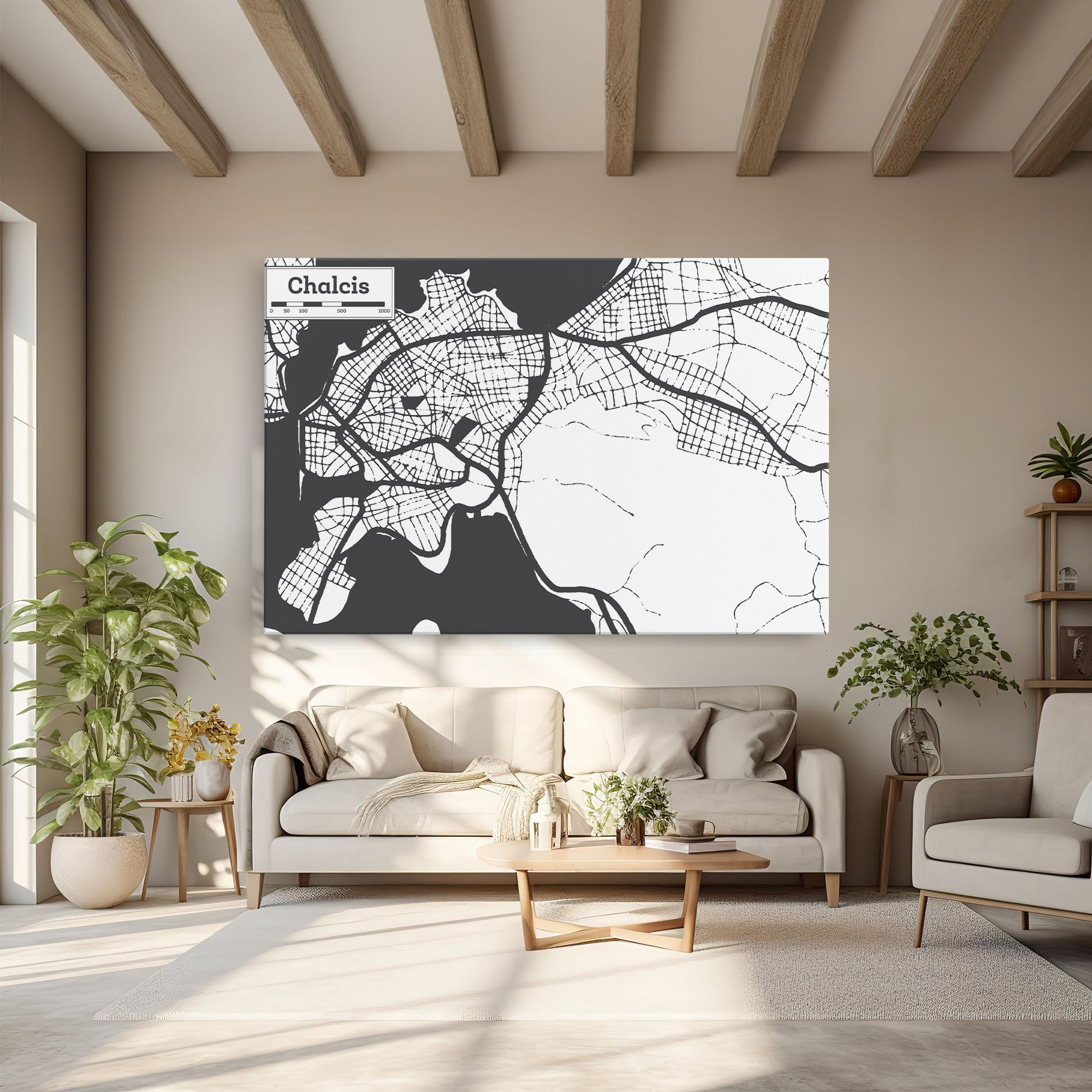 Картина на платно Chalcis Map mockup 6