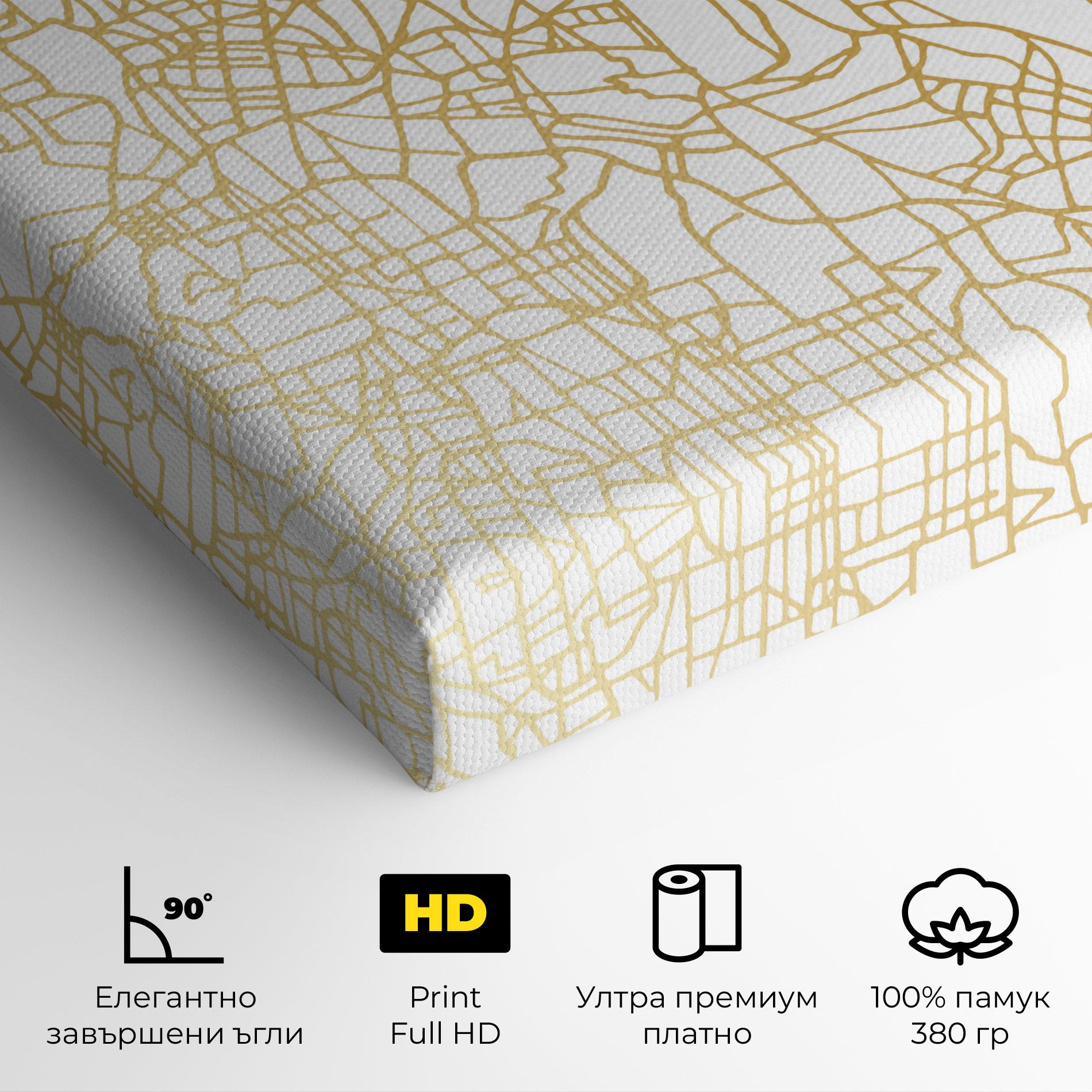 Картина на платно Bangalore Map mockup 4