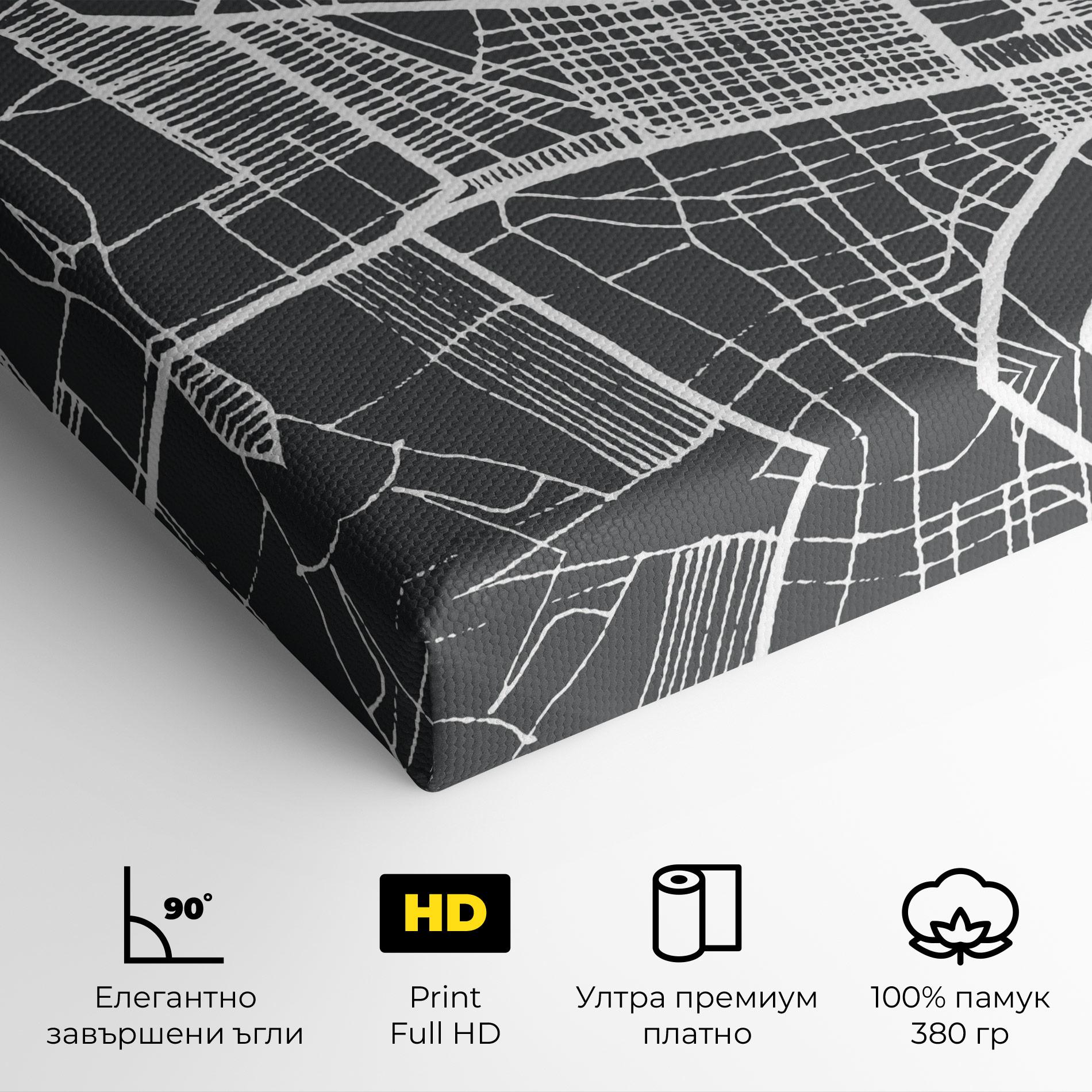 Картина на платно Bangui Map mockup 4