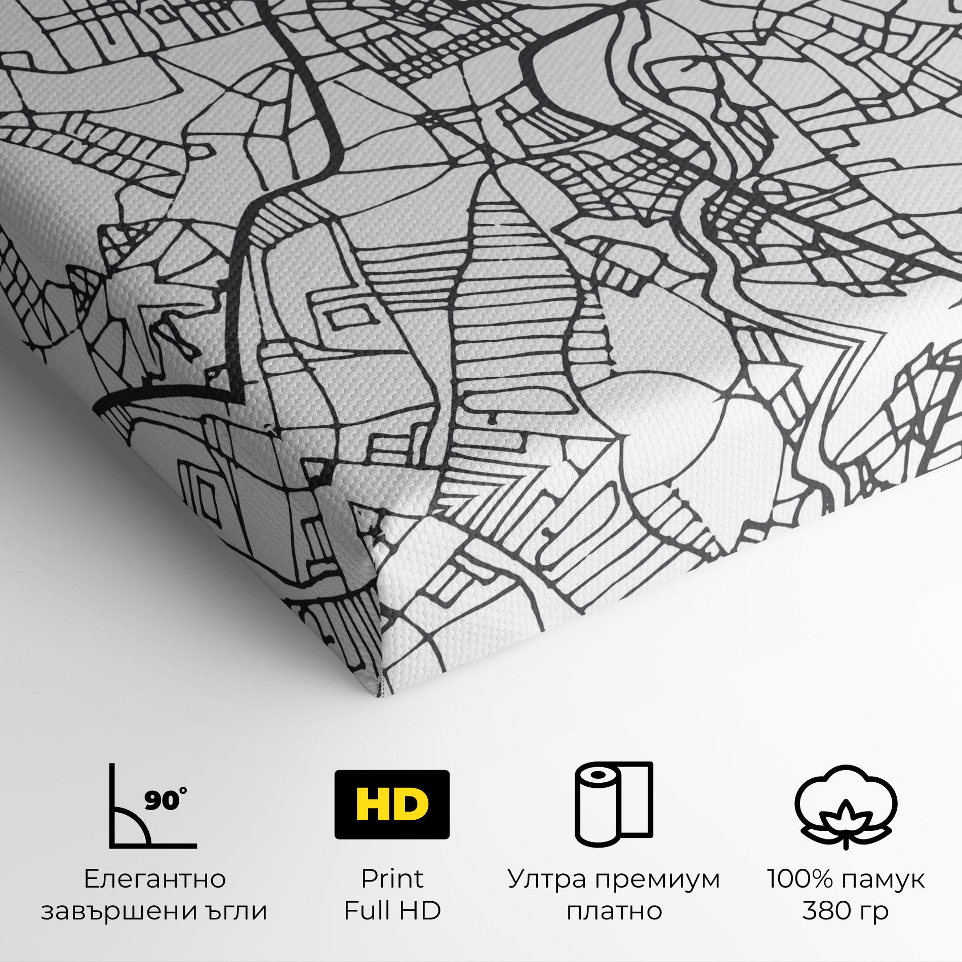 Картина на платно Belfast Map mockup 4