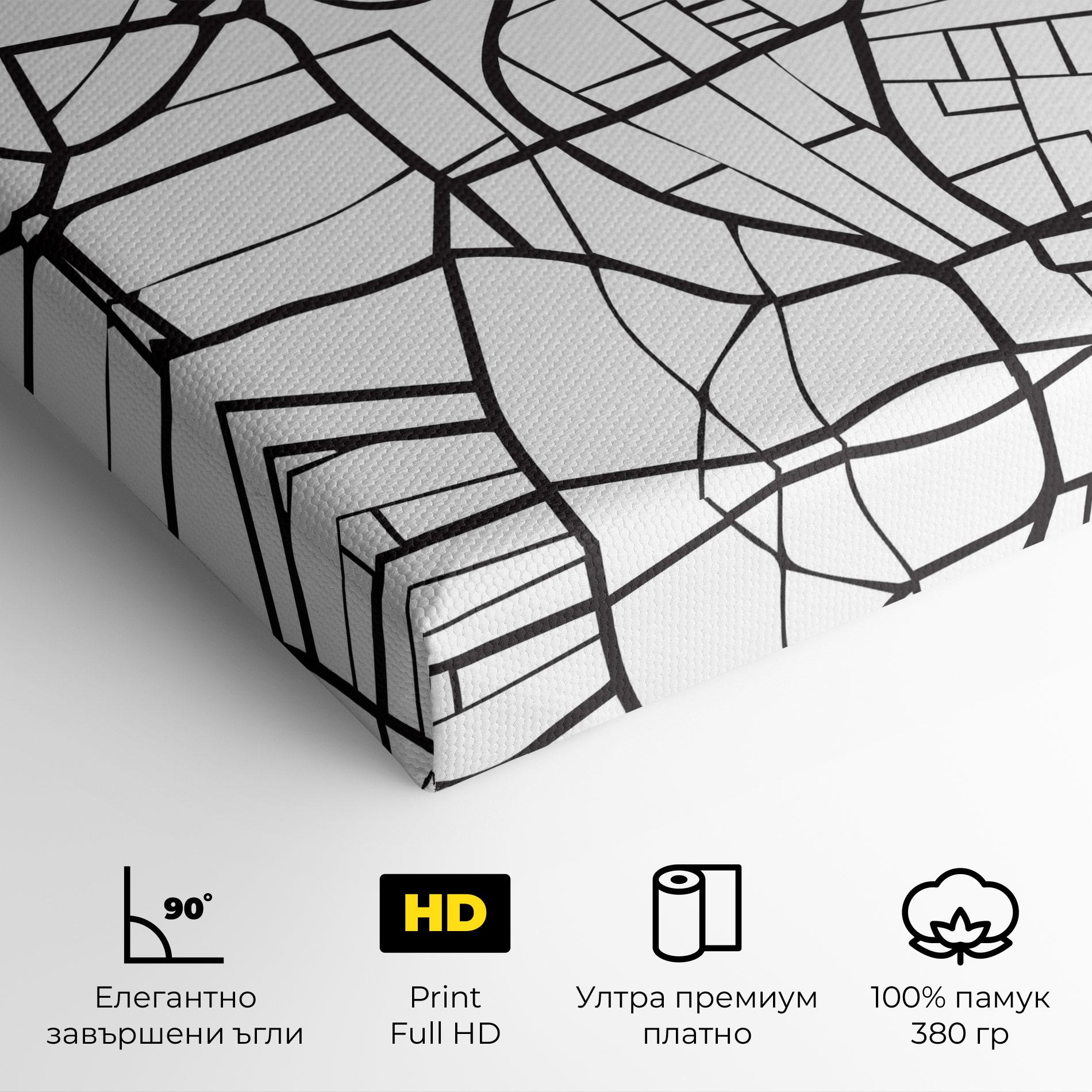 Картина на платно Berlin Map mockup 4