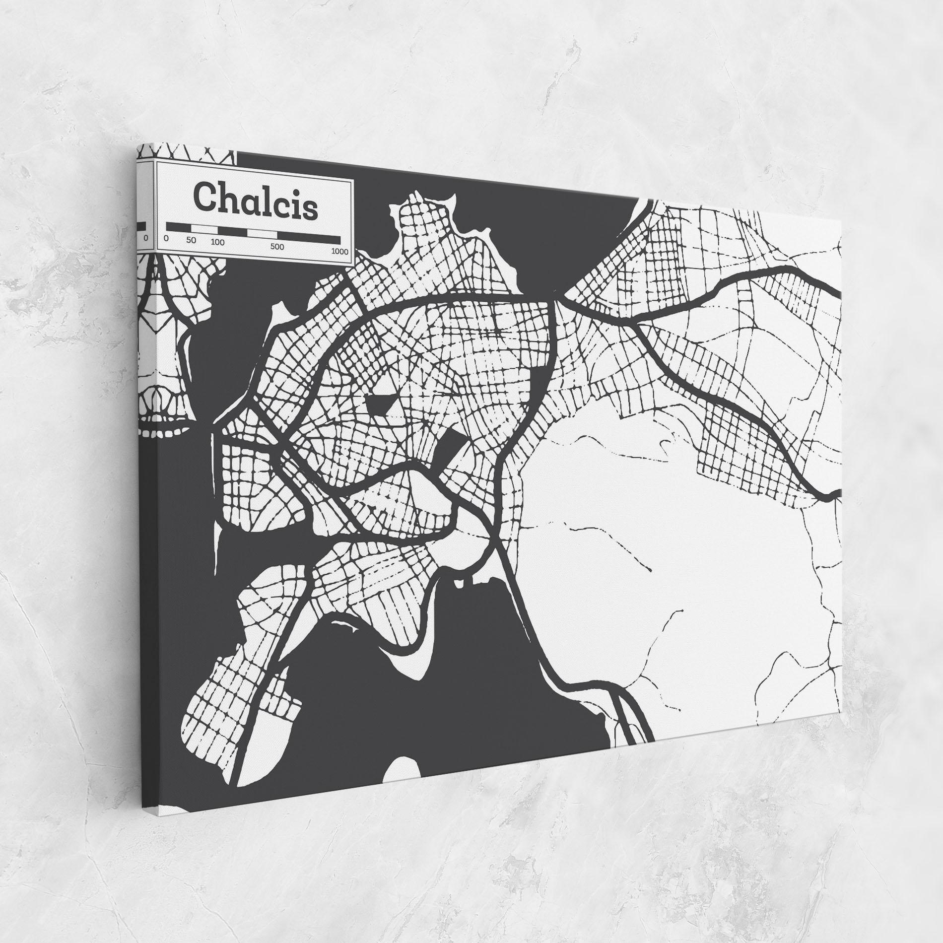 Картина на платно Chalcis Map mockup 1