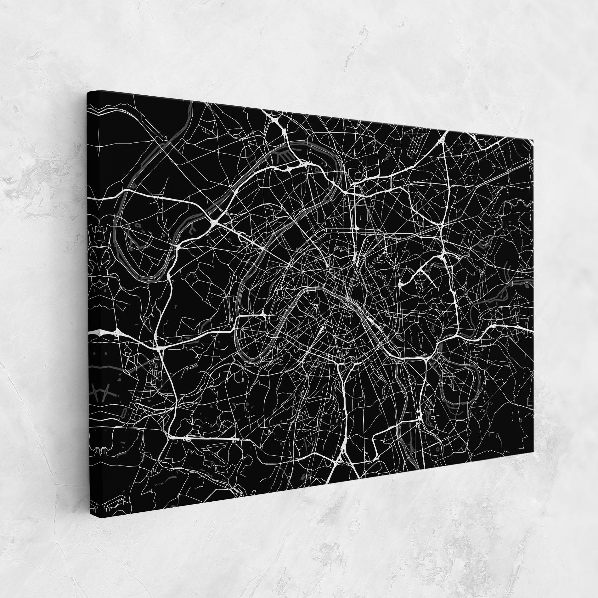 Картина на платно White Line City mockup 1