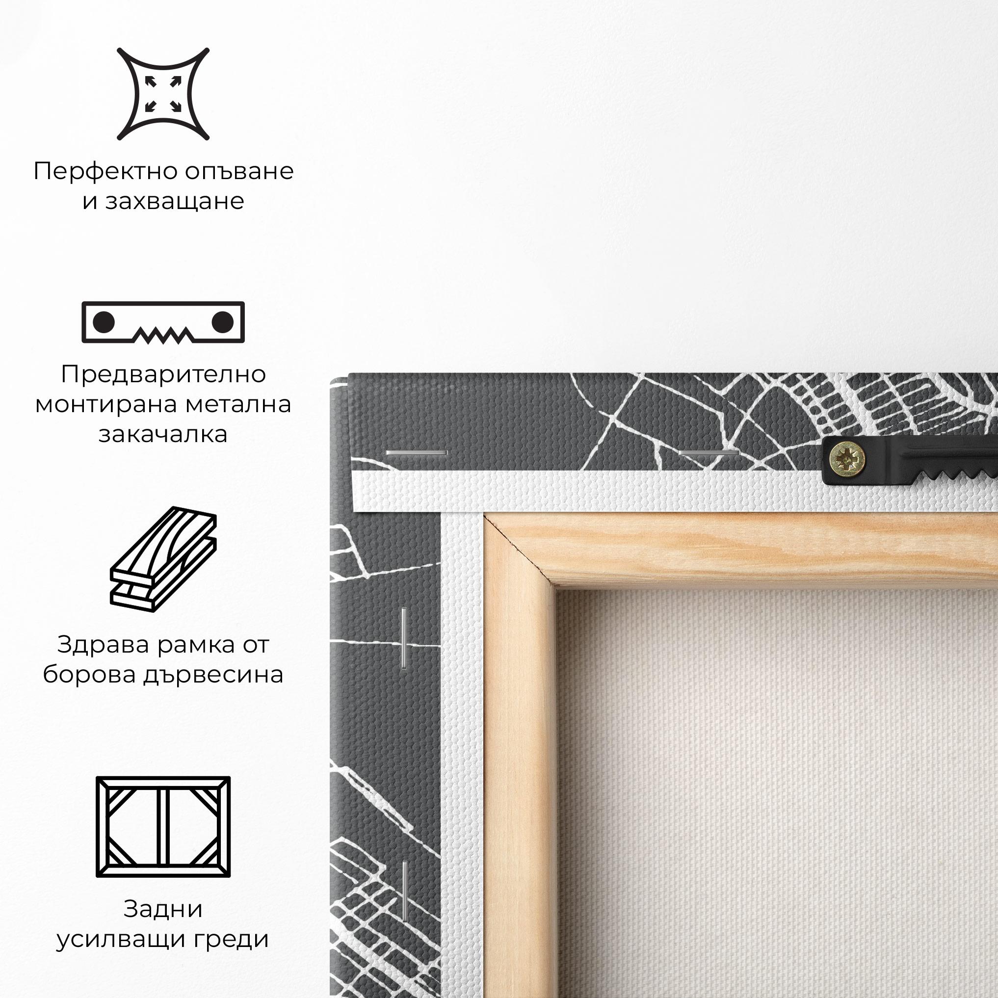 Картина на платно Bangui Map mockup 5