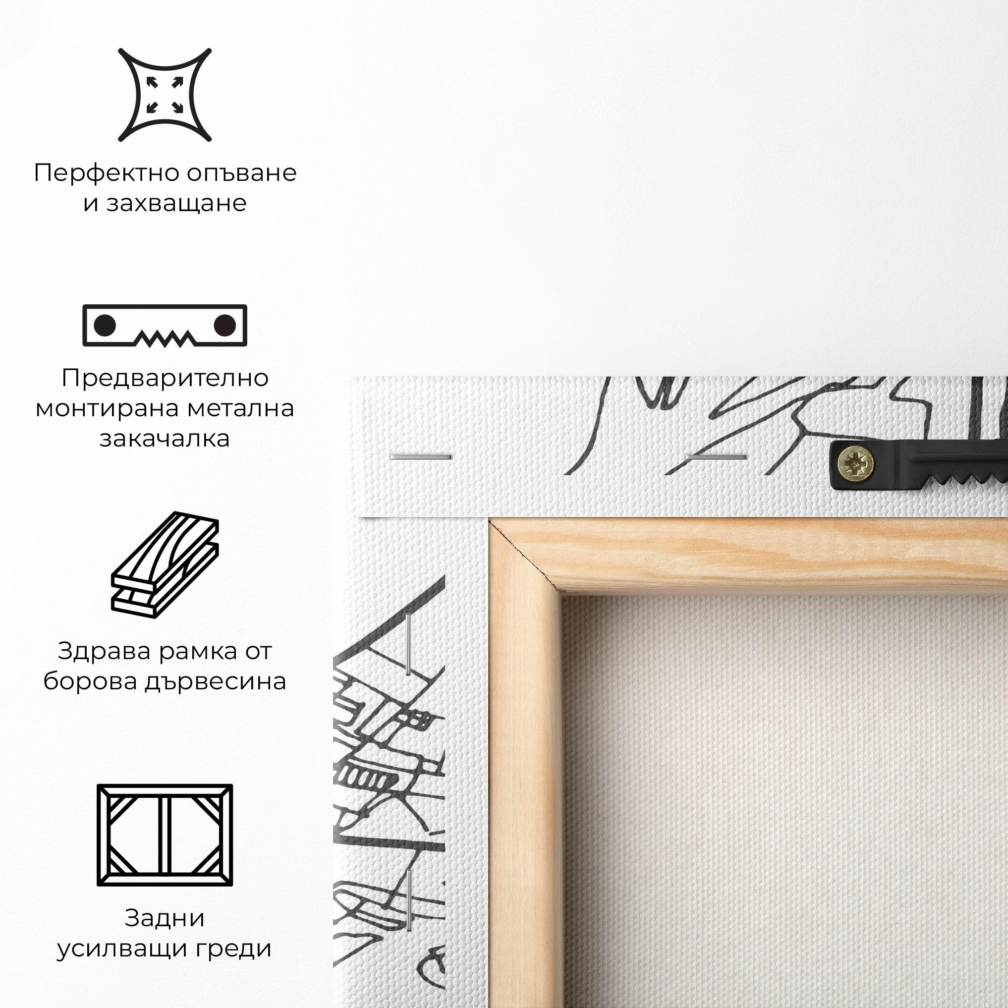 Картина на платно Belfast Map mockup 5