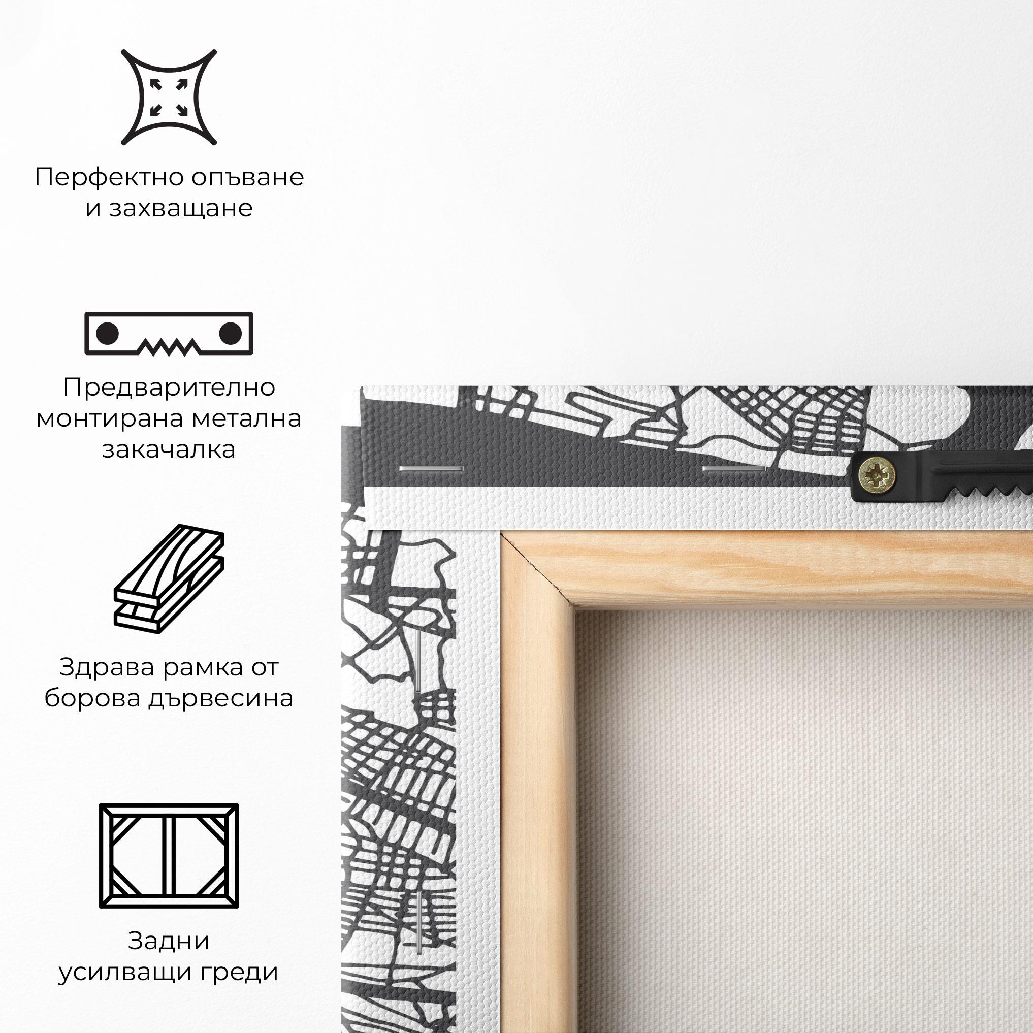 Картина на платно Belgrade Map mockup 5