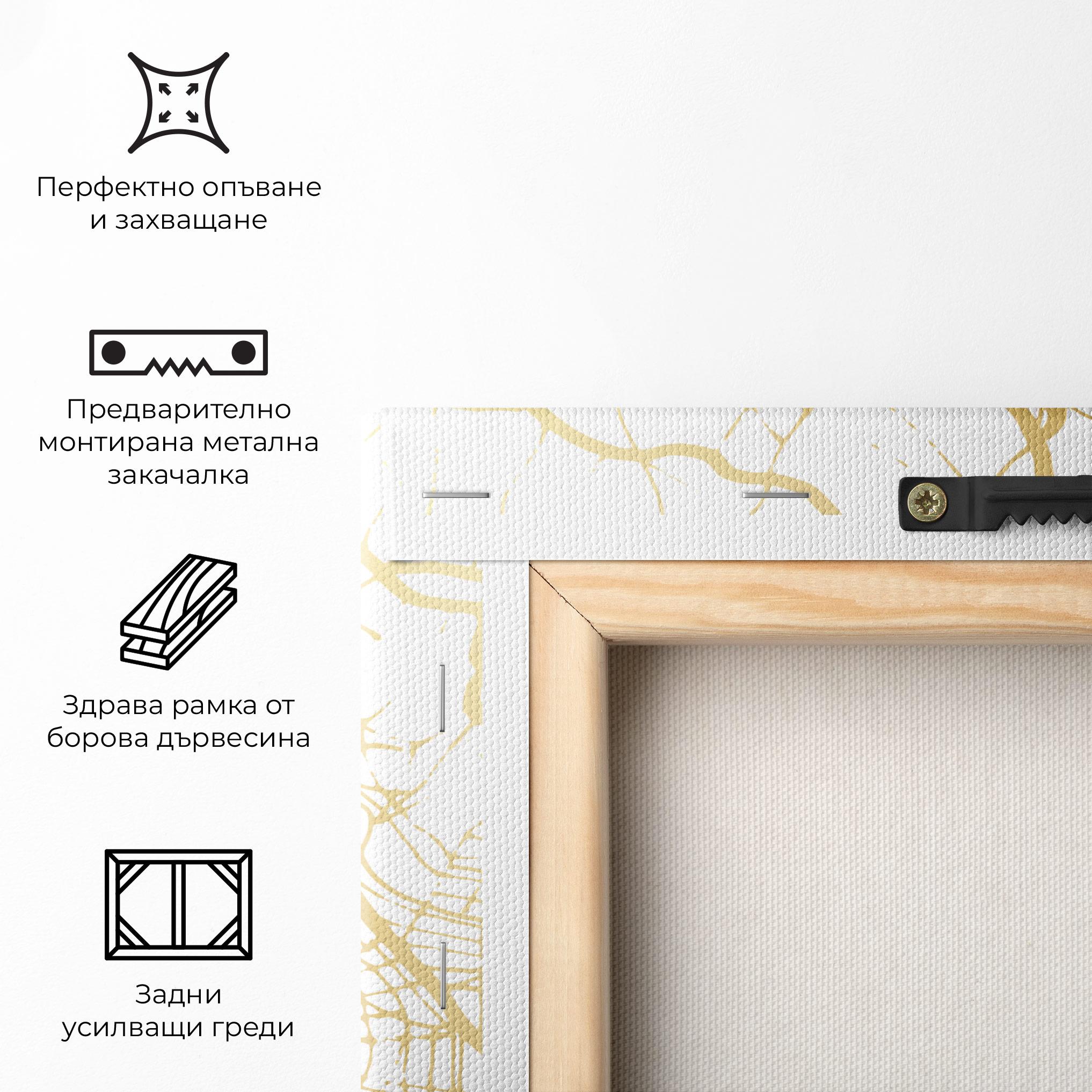 Картина на платно Bilbao Gold Map mockup 5