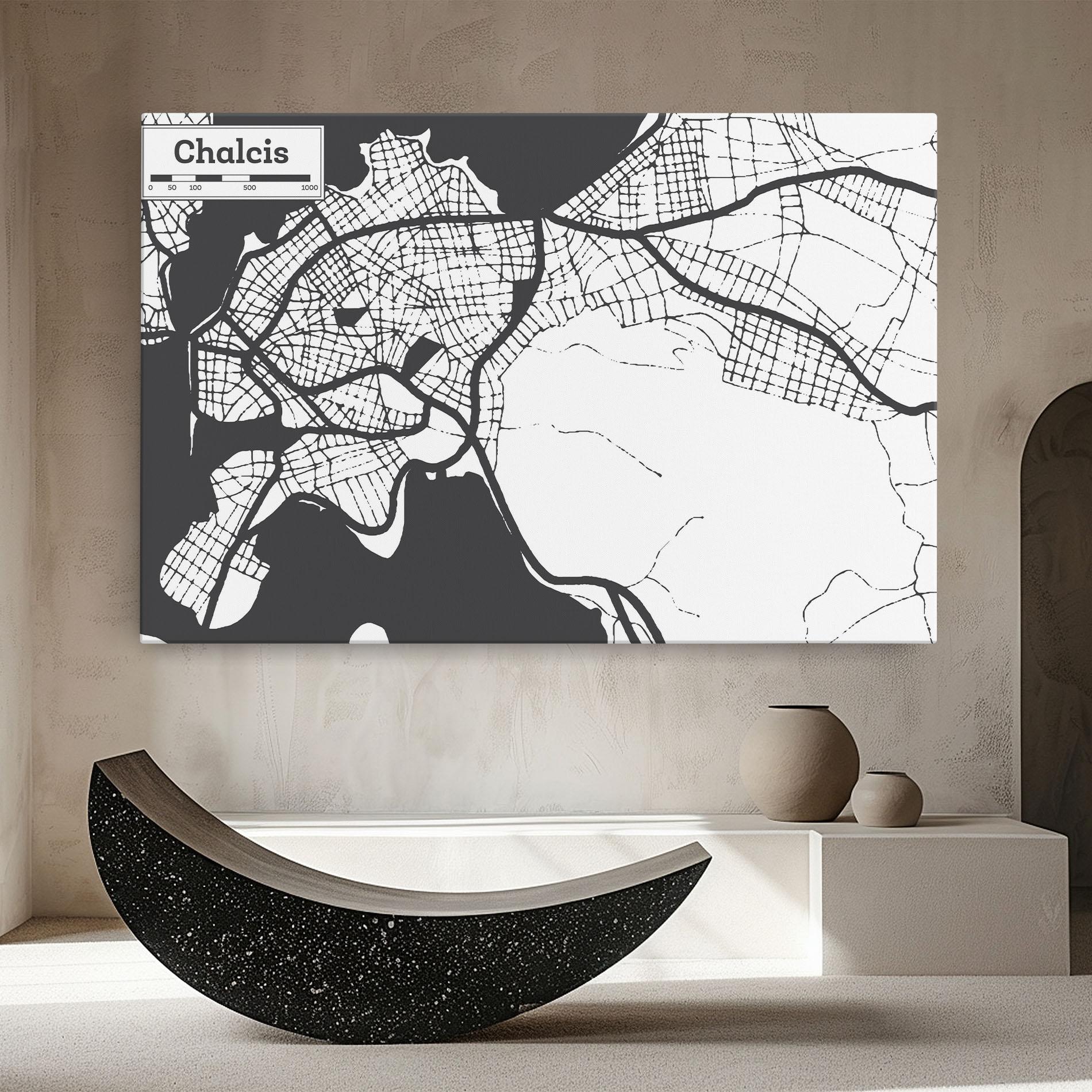 Картина на платно Chalcis Map mockup 8