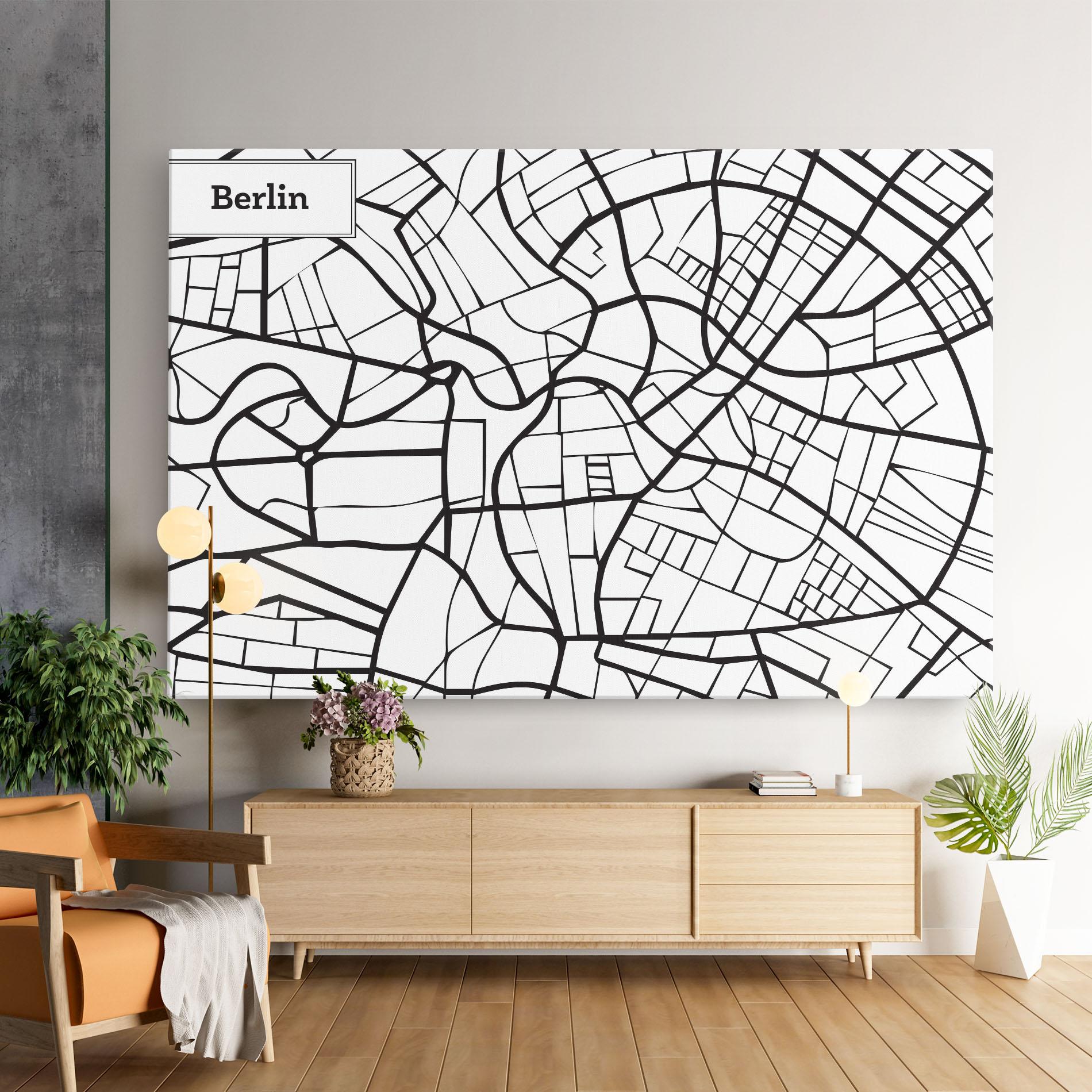 Картина на платно Berlin Map mockup 9