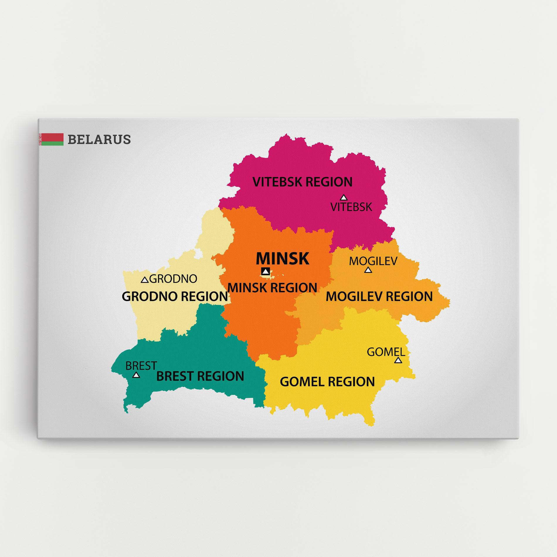 Картина на платно Belarus Color Map mockup 0