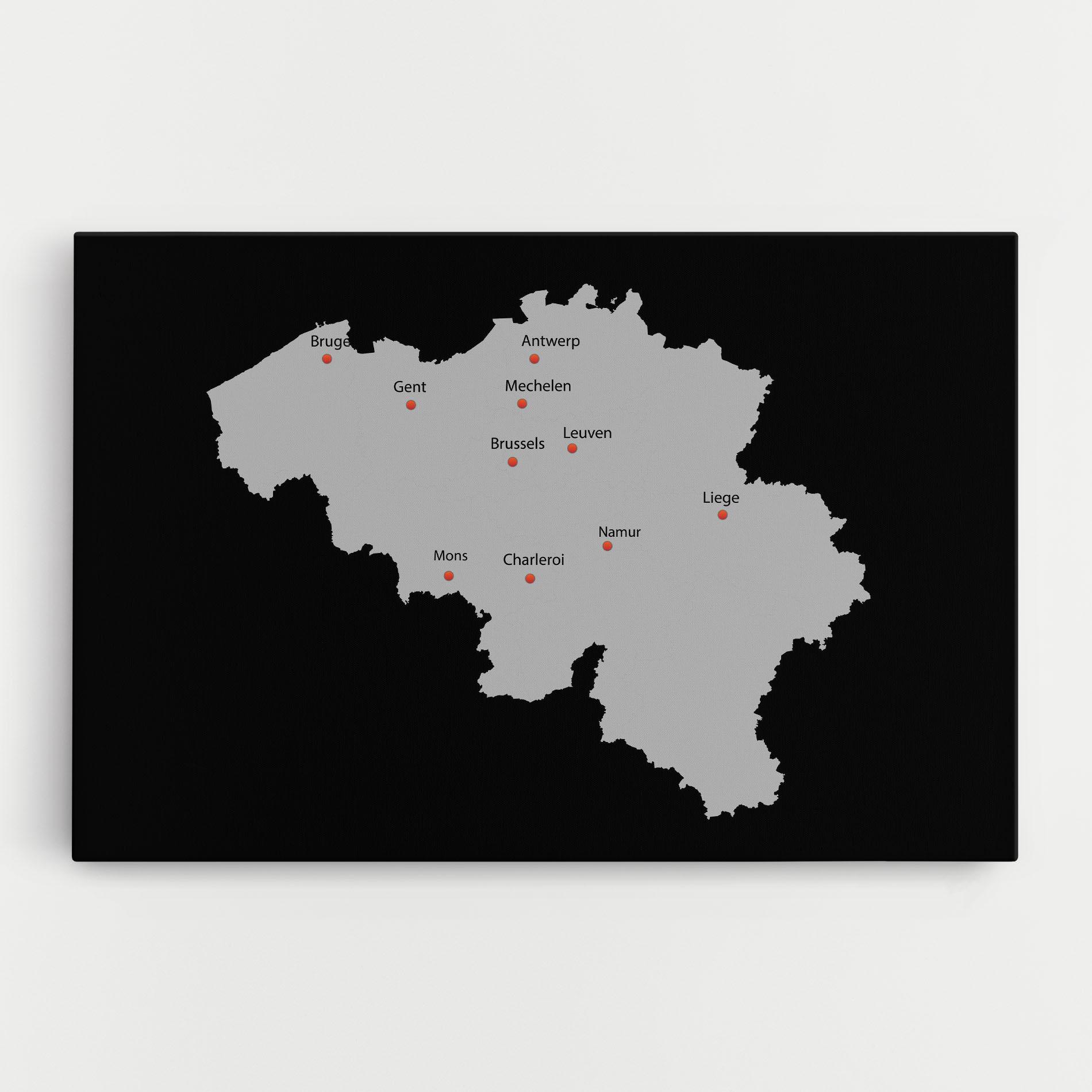Картина на платно Belgium Map mockup 0