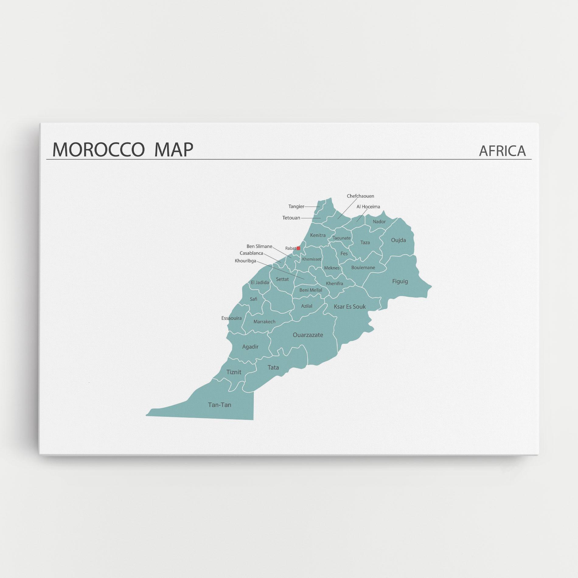 Картина на платно Morocco Map mockup 0