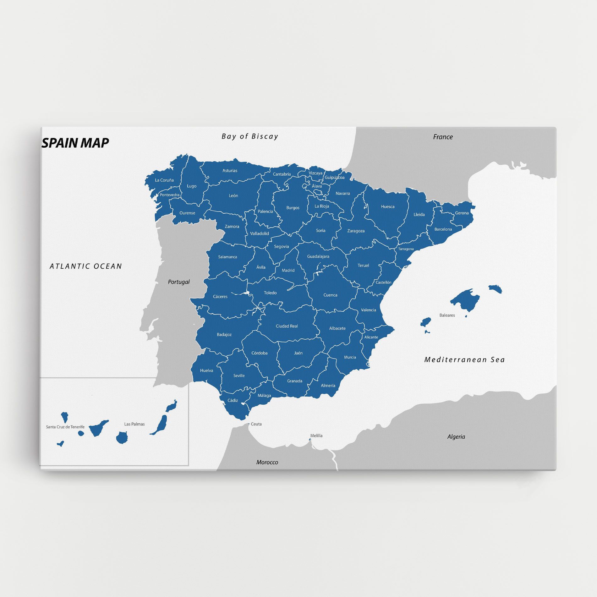 Spain Blue Map mockup 0