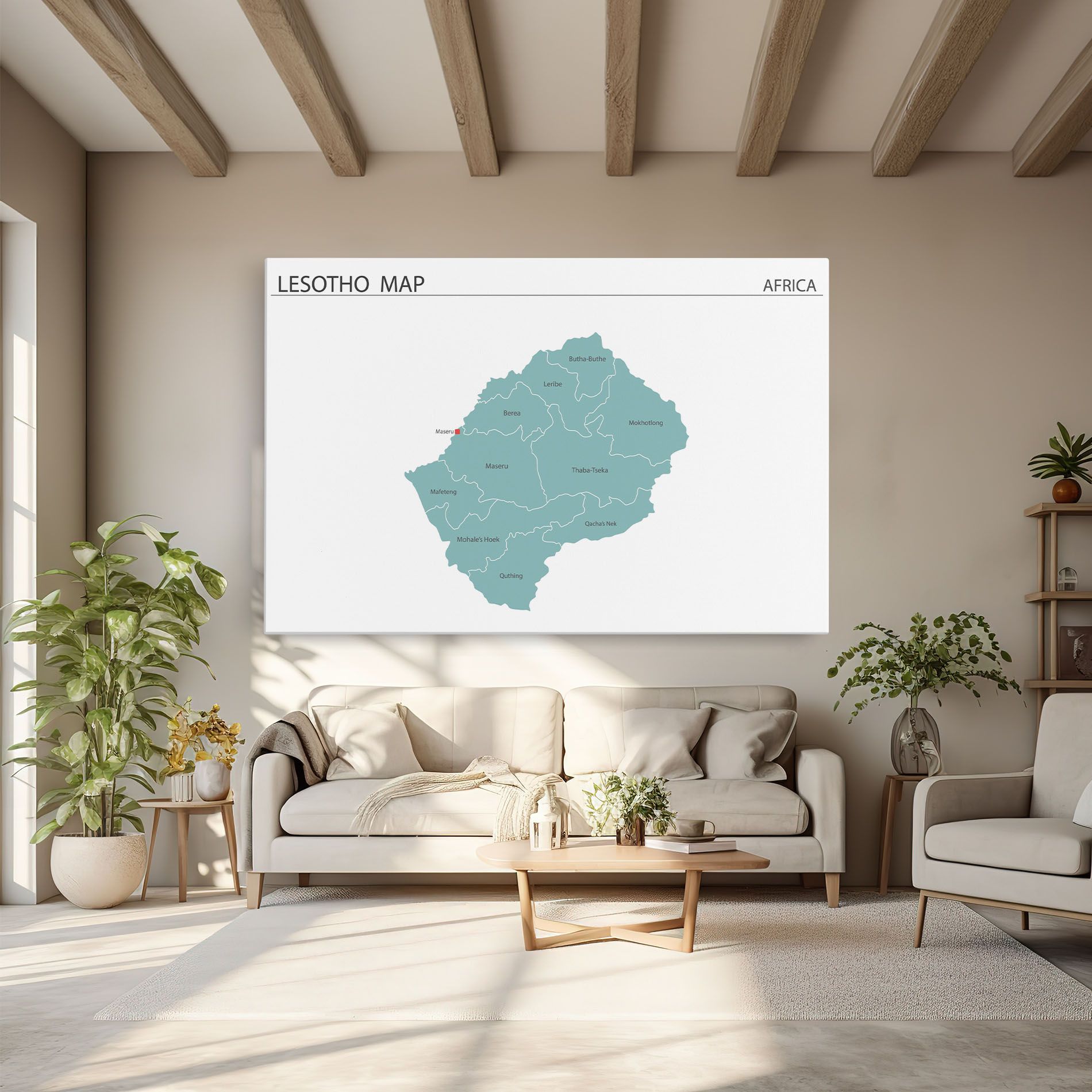 Lesotho Map mockup 6