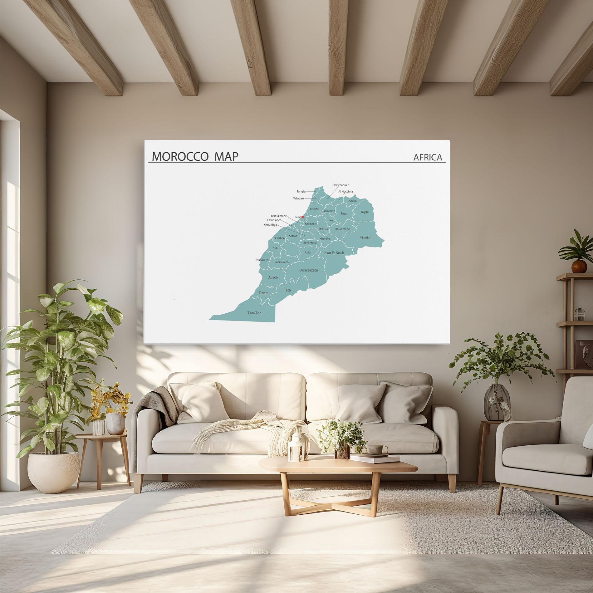 Картина на платно Morocco Map mockup 6