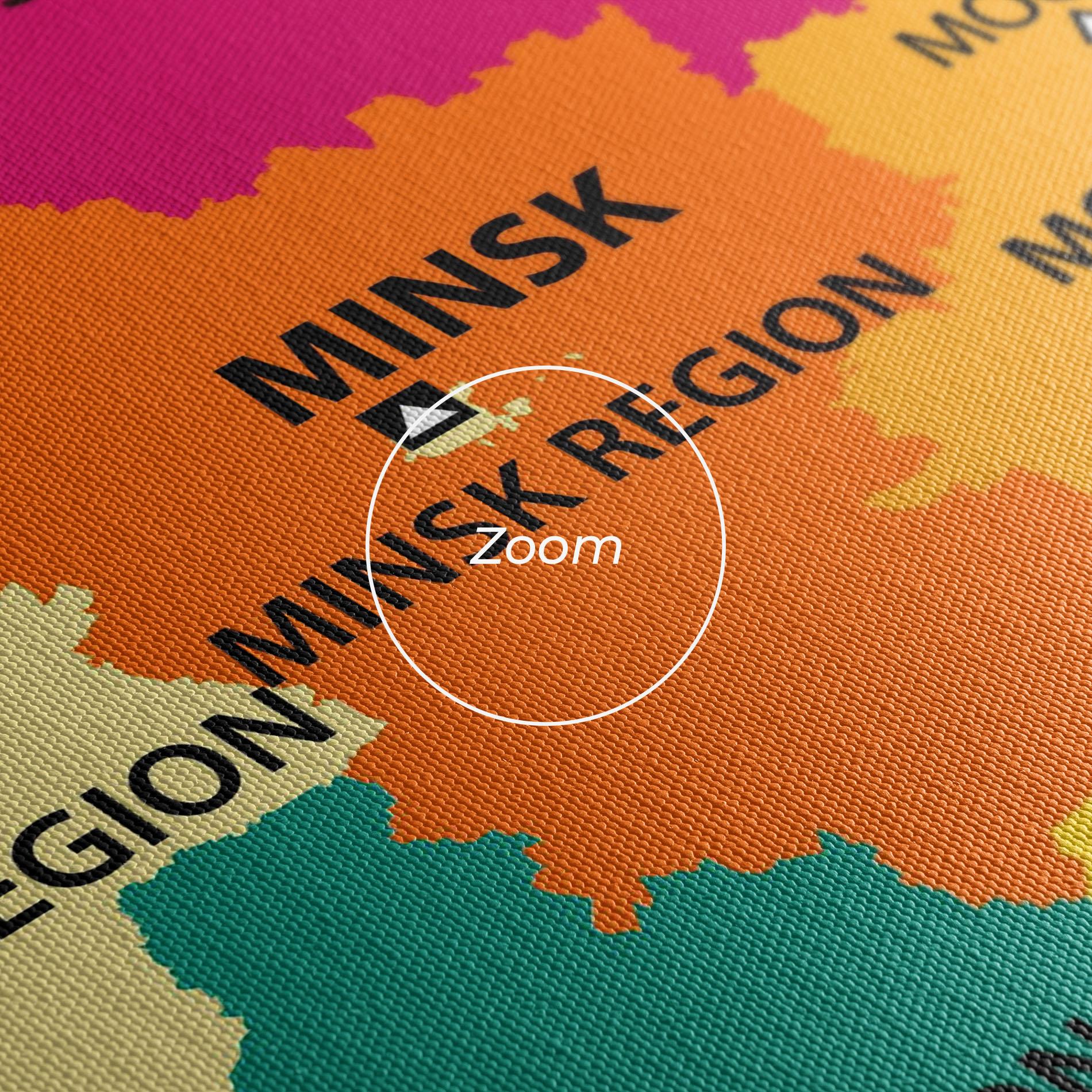 Картина на платно Belarus Color Map mockup 3