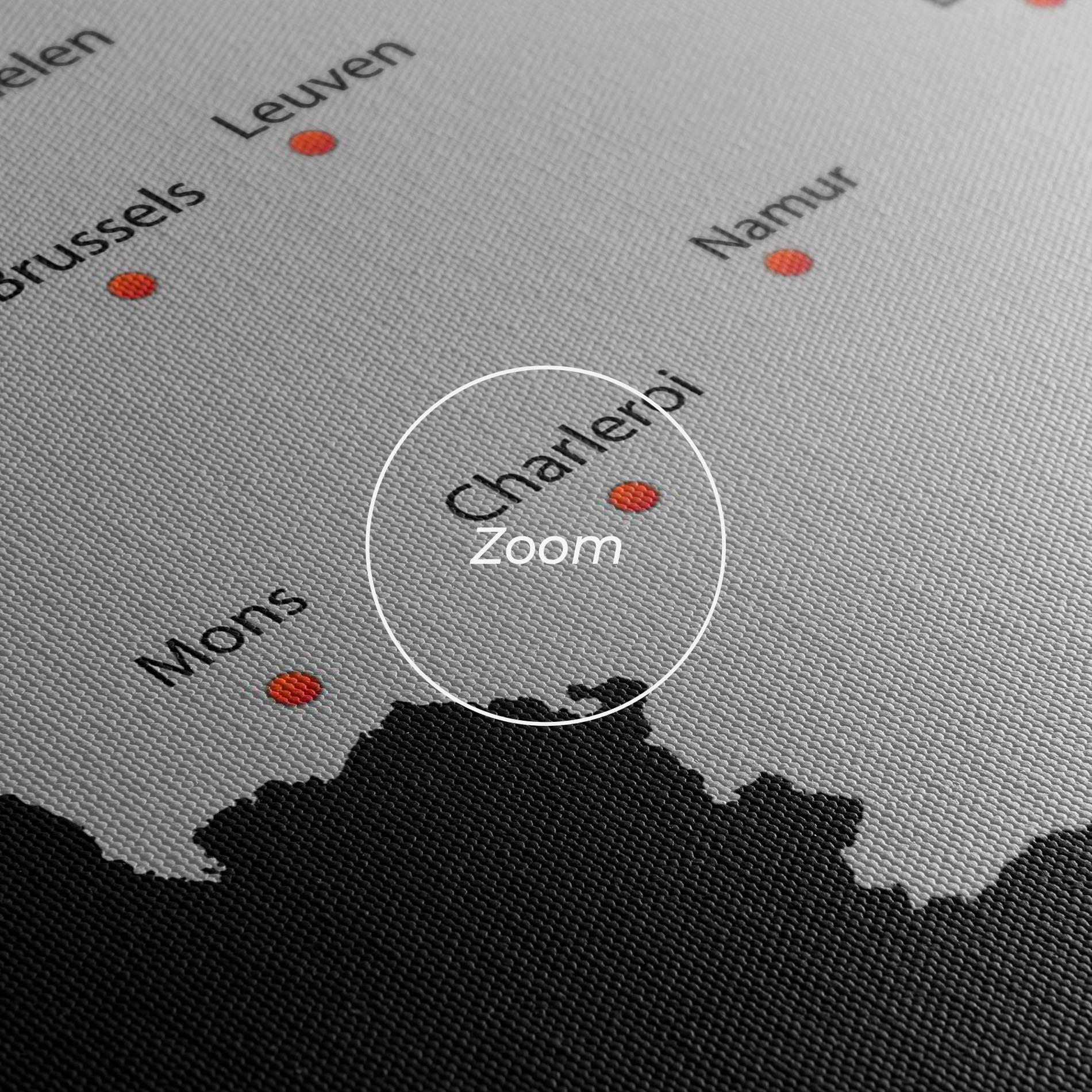 Картина на платно Belgium Map mockup 3