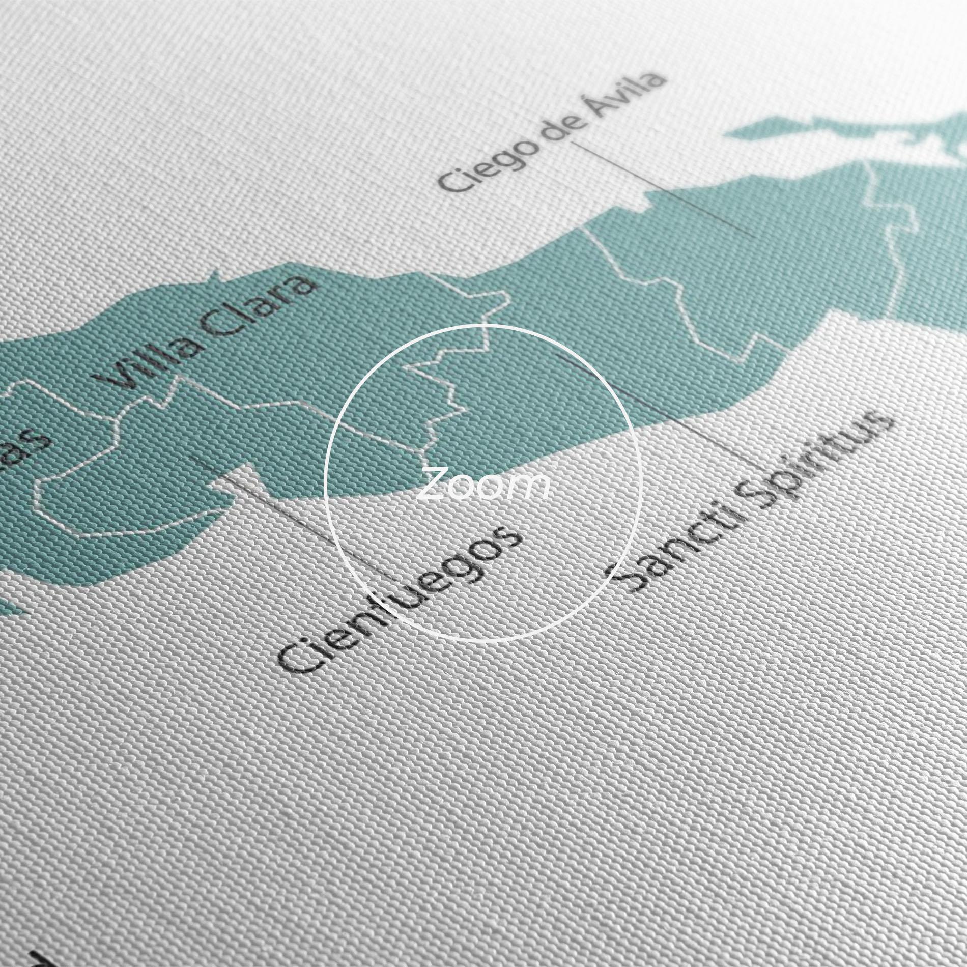 Картина на платно Cuba Map mockup 3