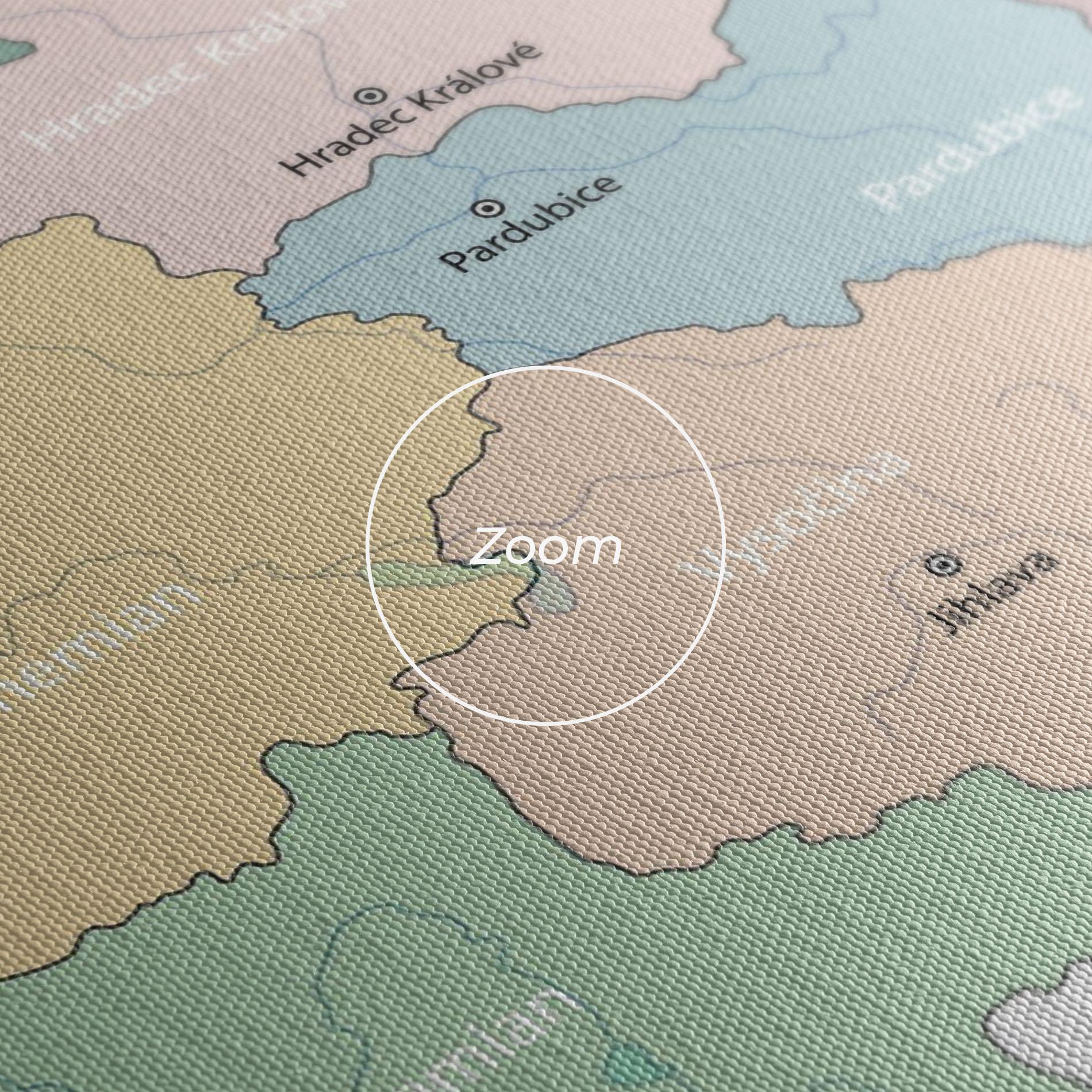 Картина на платно Czech Republic Map mockup 3