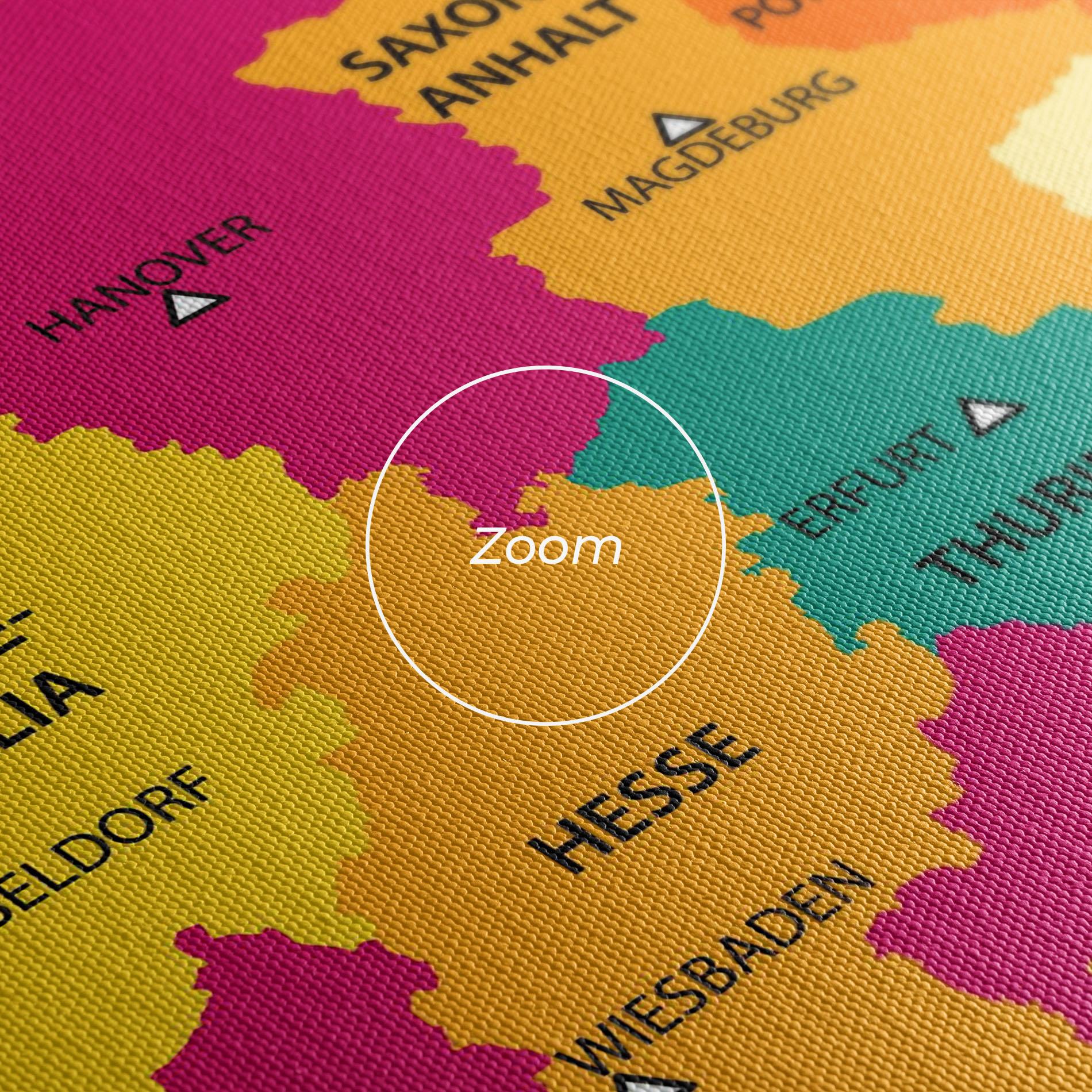 Картина на платно Germany Color Map mockup 3