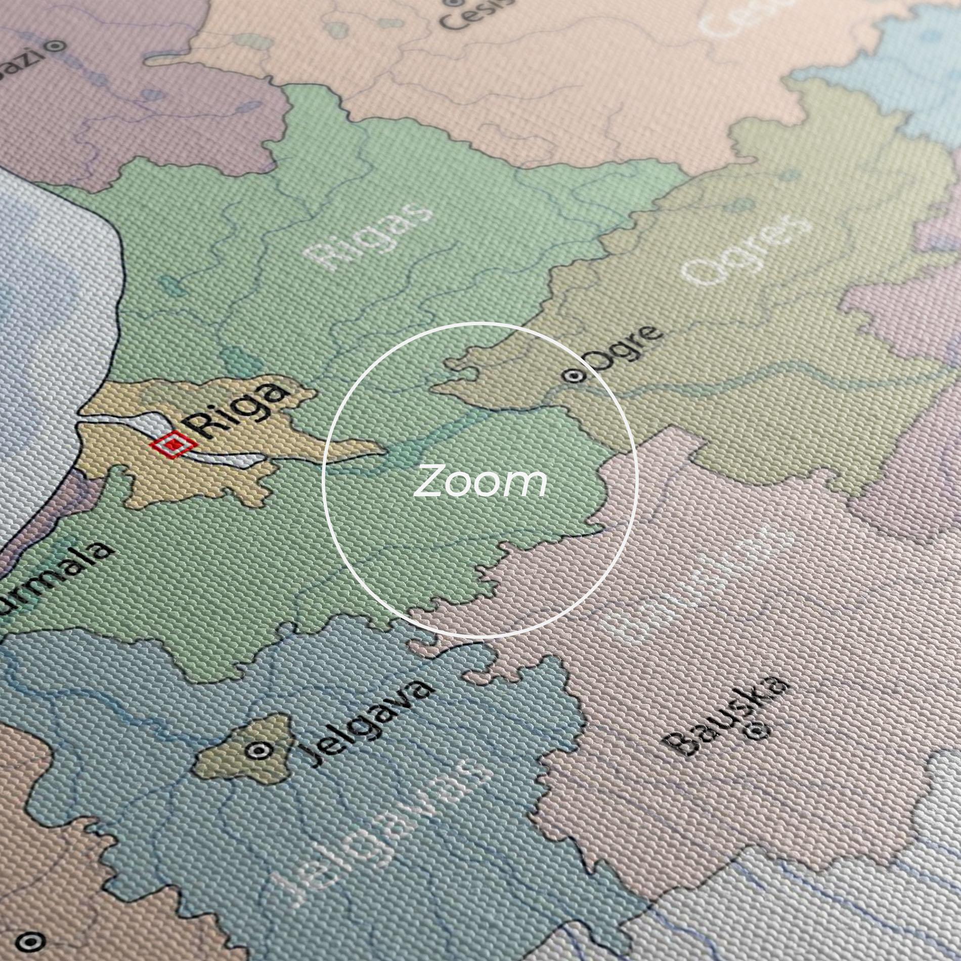 Картина на платно Latvia Color Map mockup 3