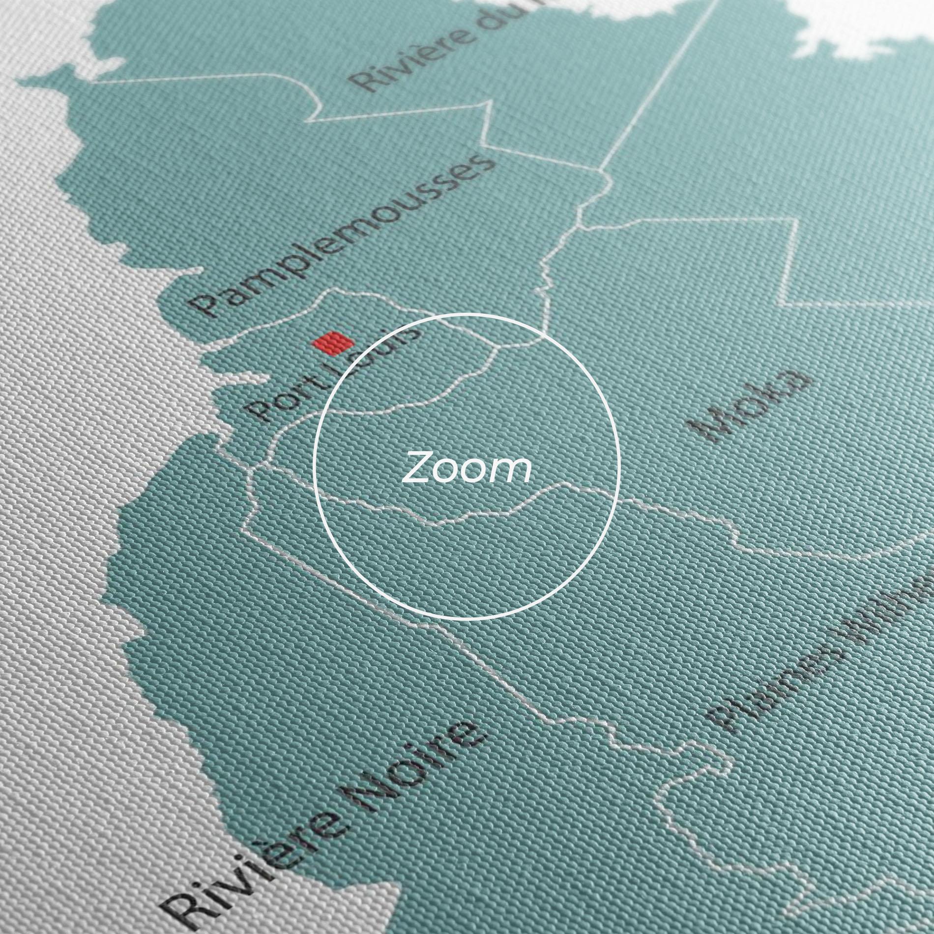 Картина на платно Mauritius Map mockup 3