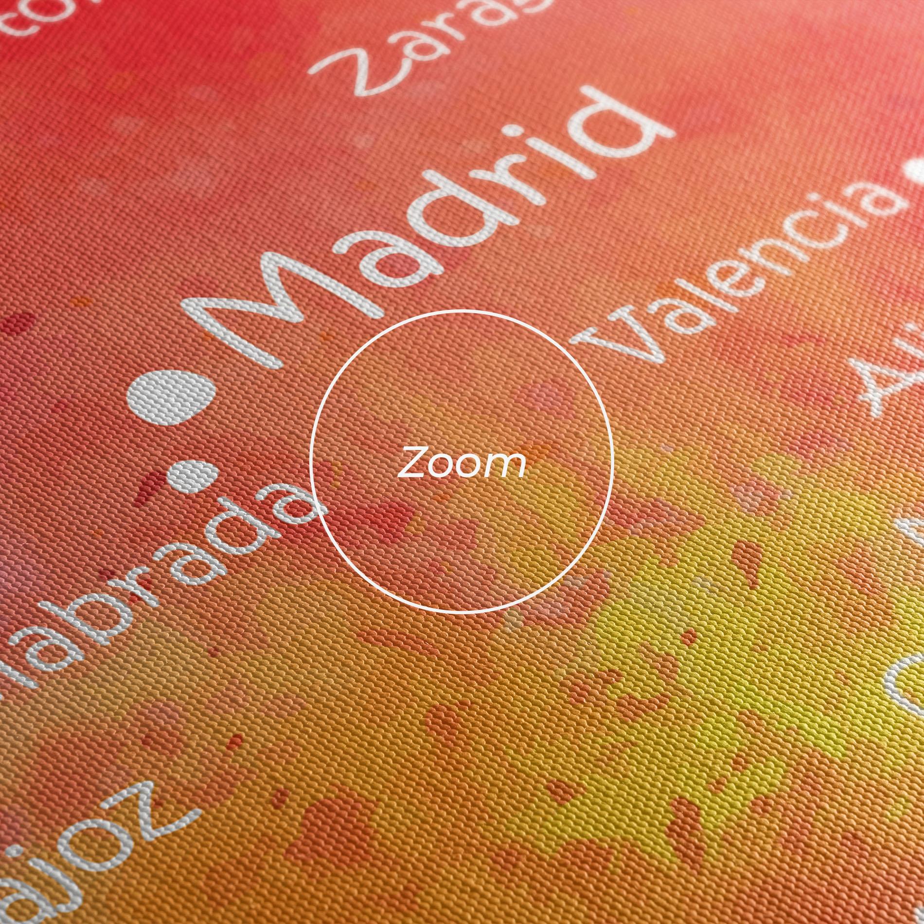 Картина на платно Spain Map mockup 3