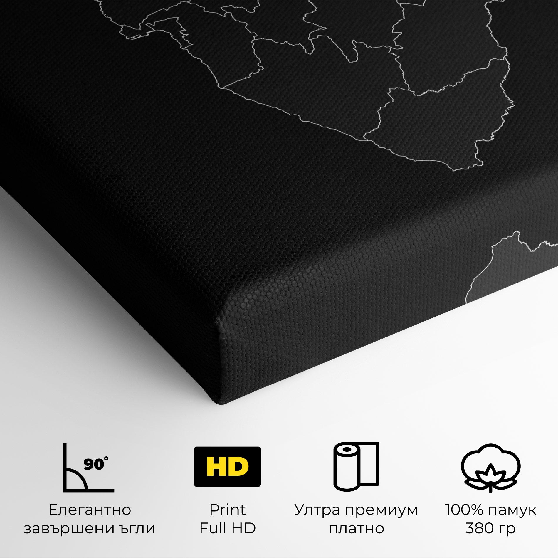 Картина на платно Burundi Grey Map mockup 4