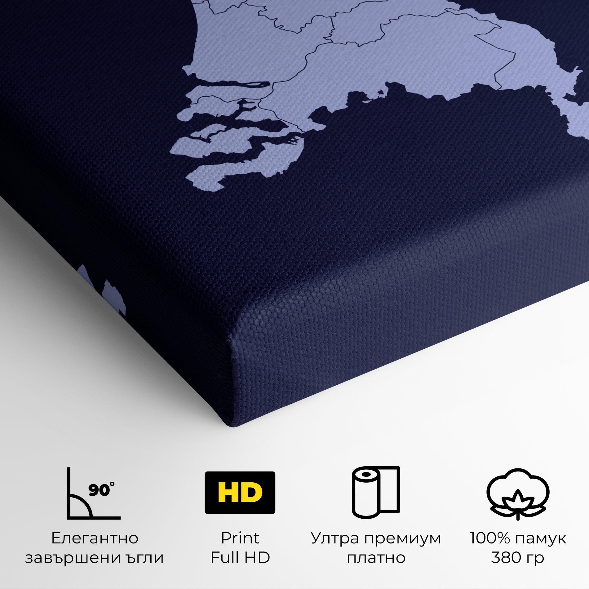 Картина на платно Netherlands Map mockup 4