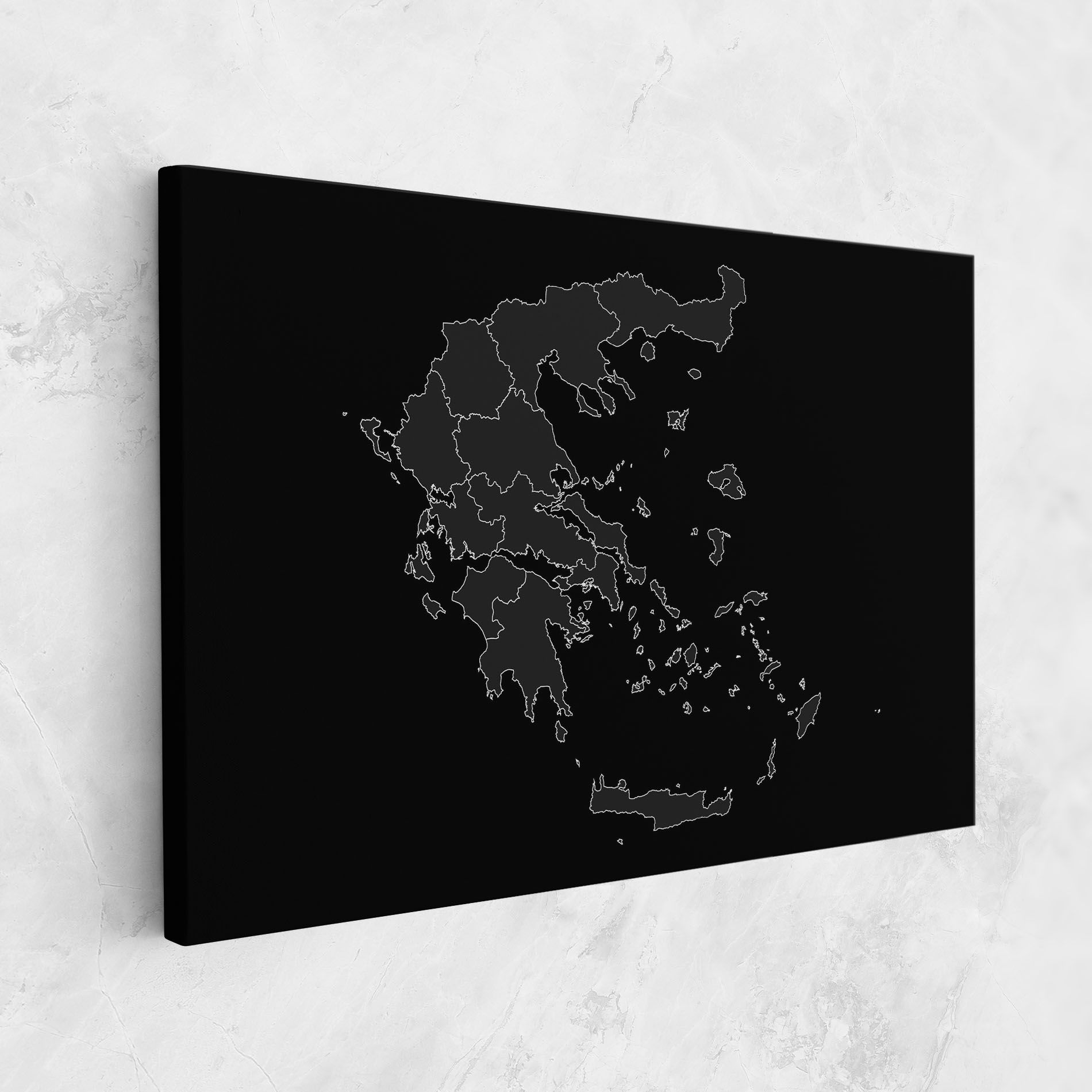 Greece Grey Map mockup 1