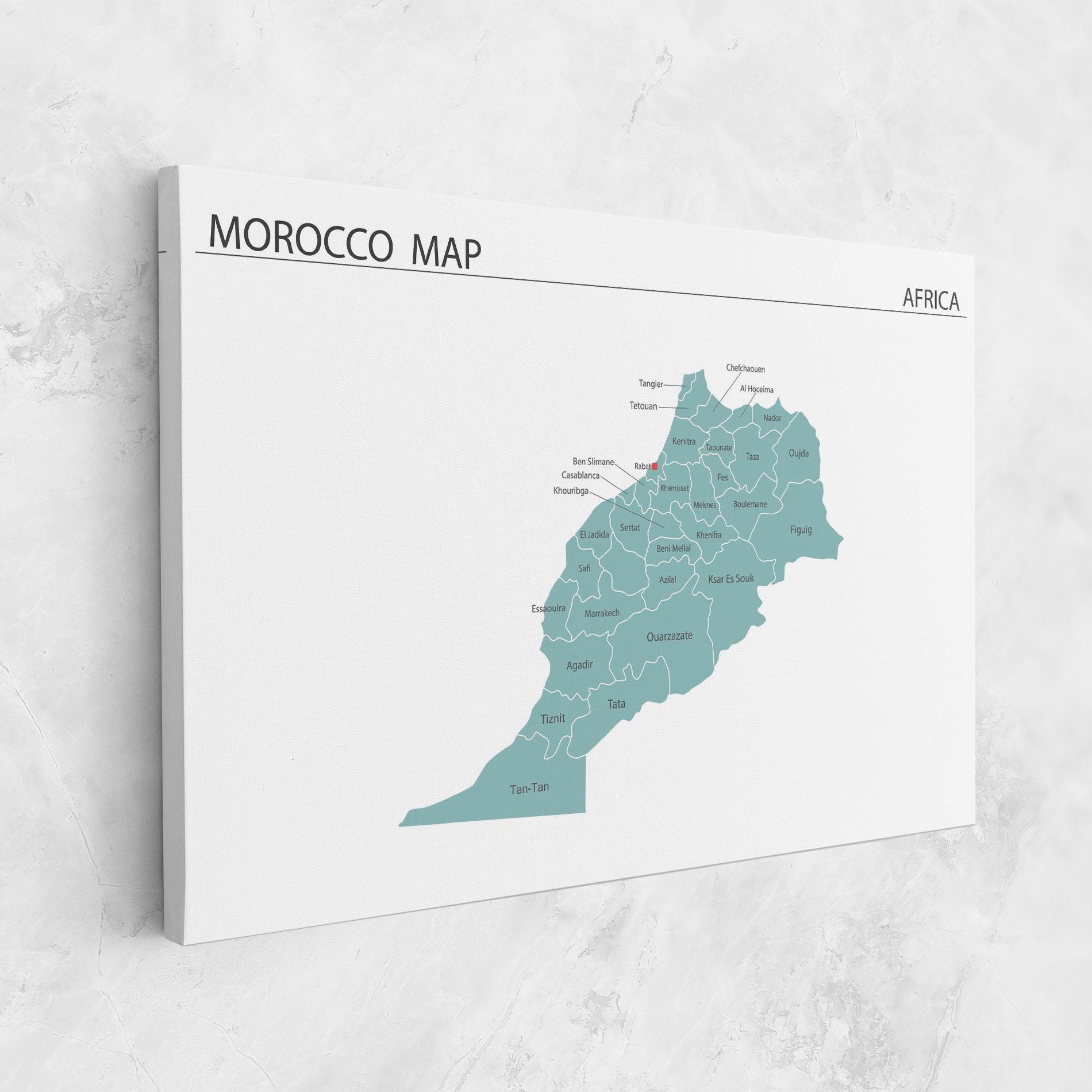 Картина на платно Morocco Map mockup 1