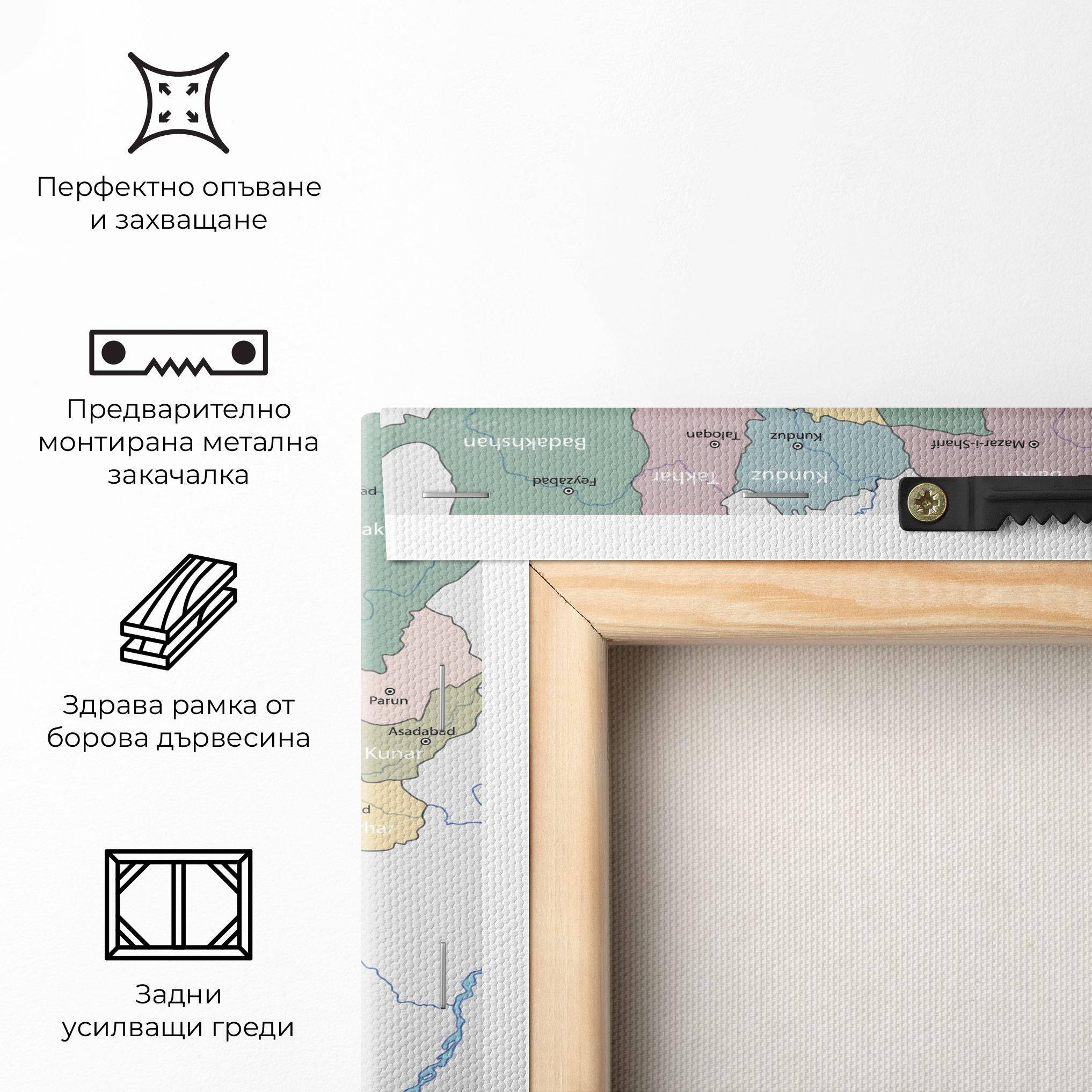 Картина на платно Afghanistan Map mockup 5