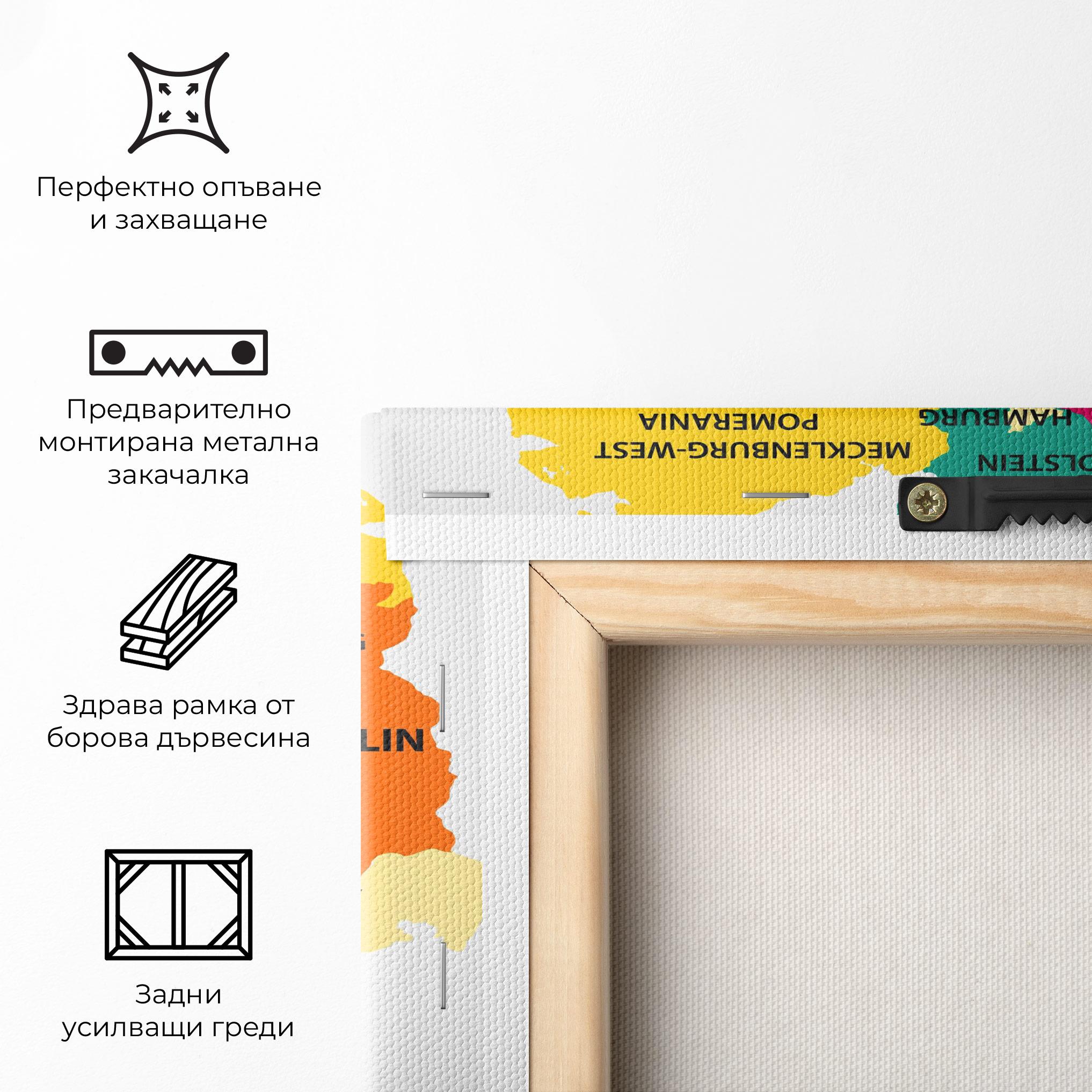 Картина на платно Germany Color Map mockup 5