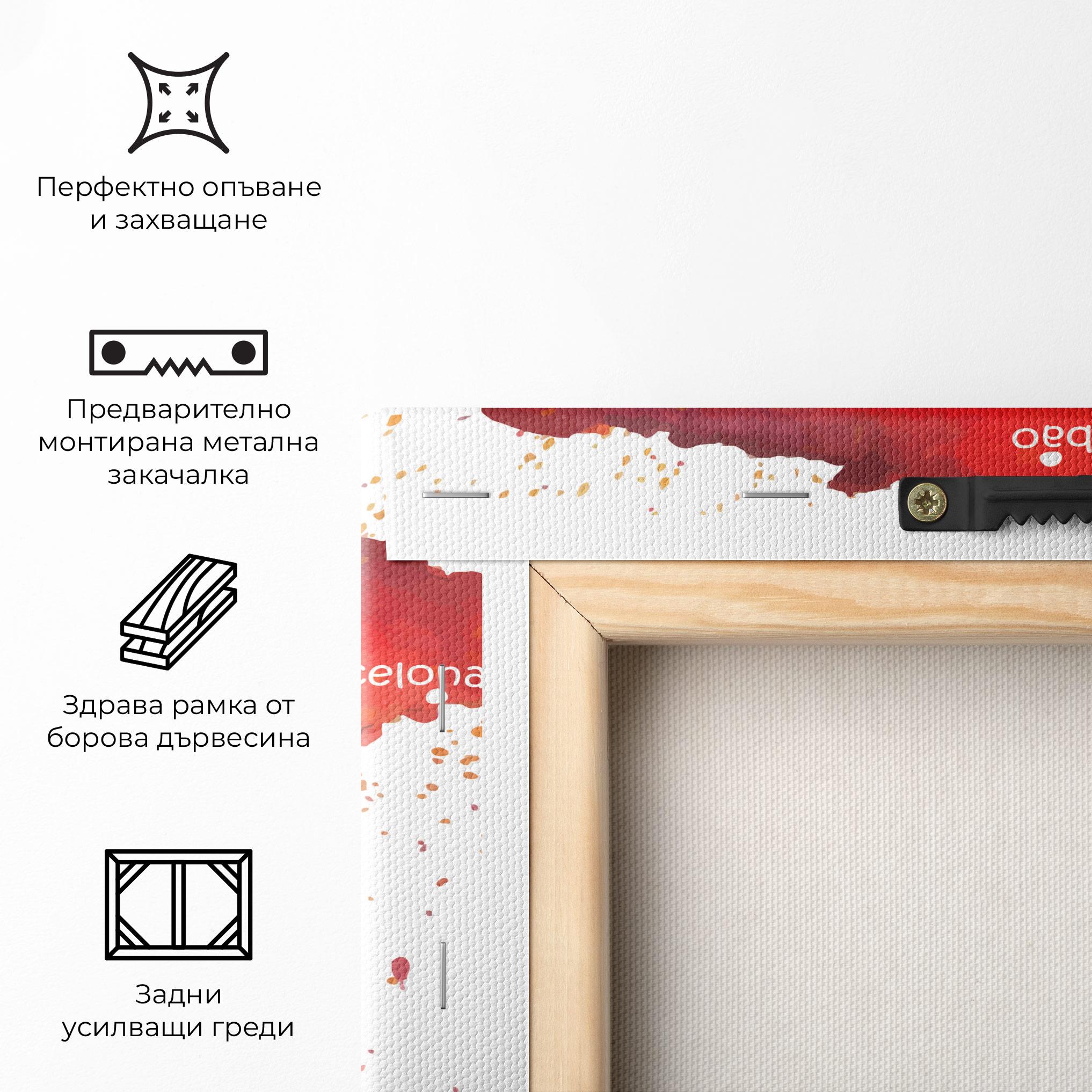 Картина на платно Spain Map mockup 5