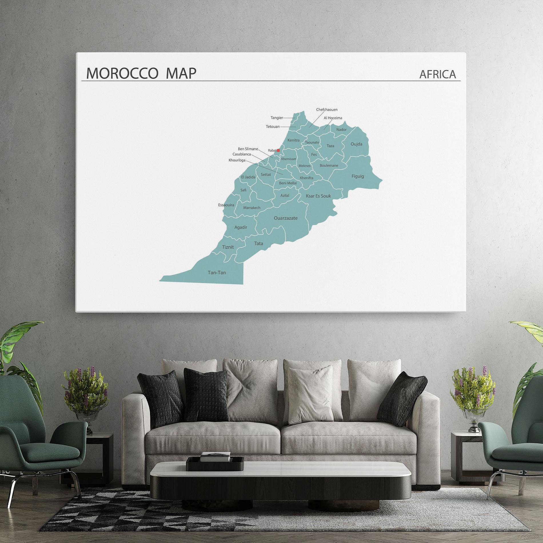 Картина на платно Morocco Map mockup 7