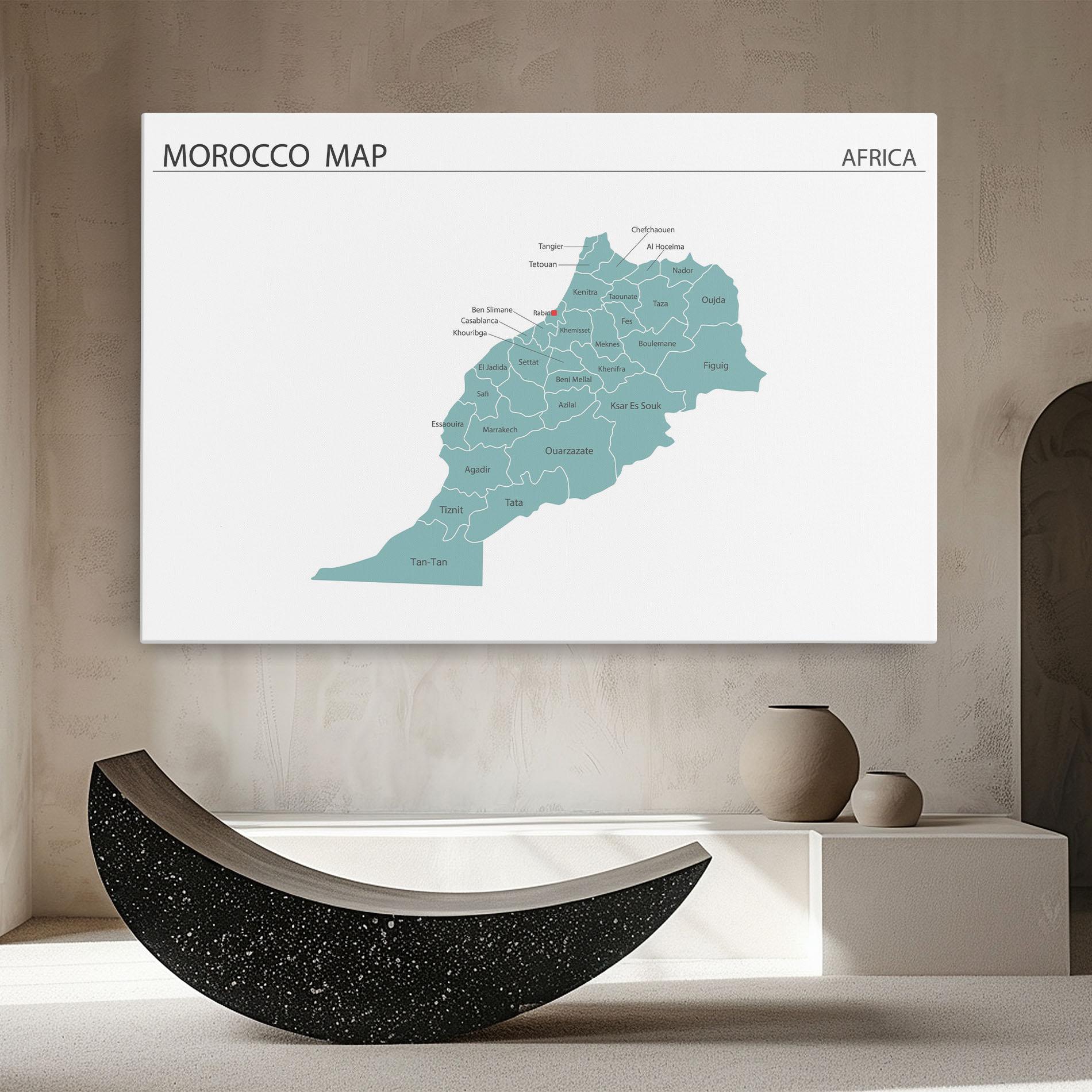 Картина на платно Morocco Map mockup 8