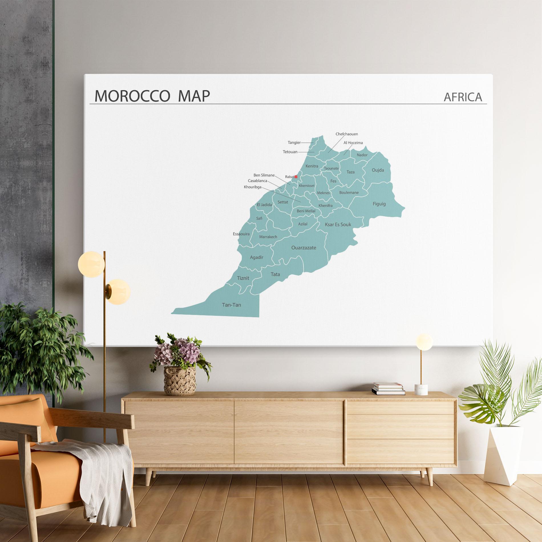 Картина на платно Morocco Map mockup 9