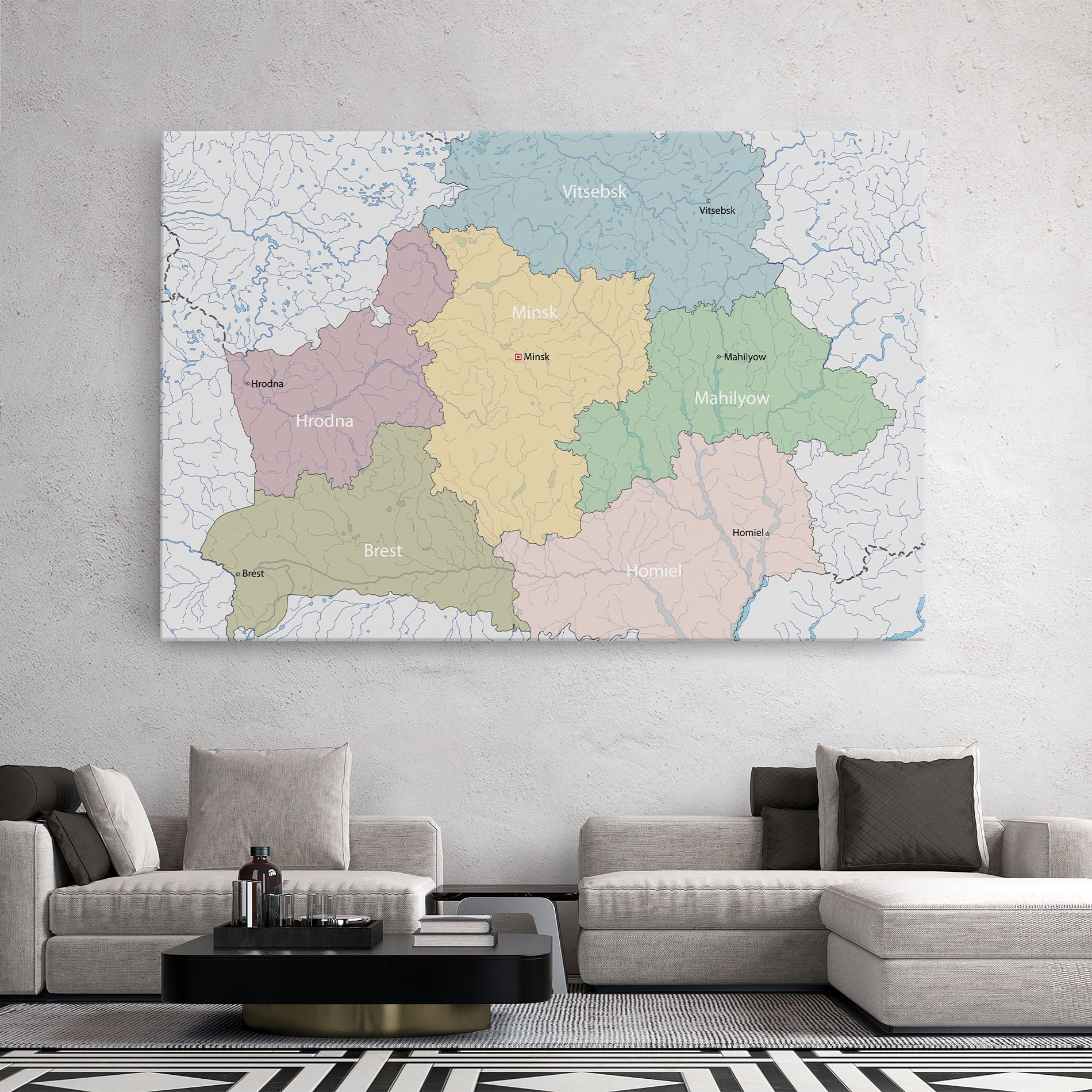 Belarus Map mockup 2