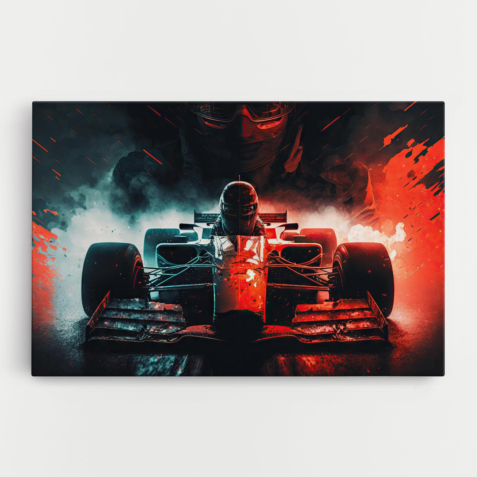 Картина на платно Blue Red F1 mockup 0