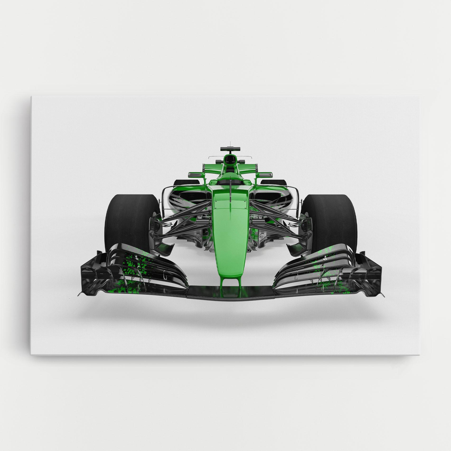 Картина на платно Green F1 Car mockup 0