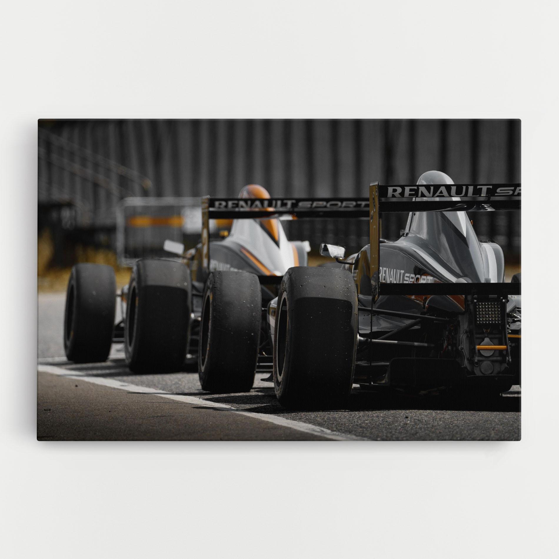 Картина на платно Grey F1 Cars mockup 0