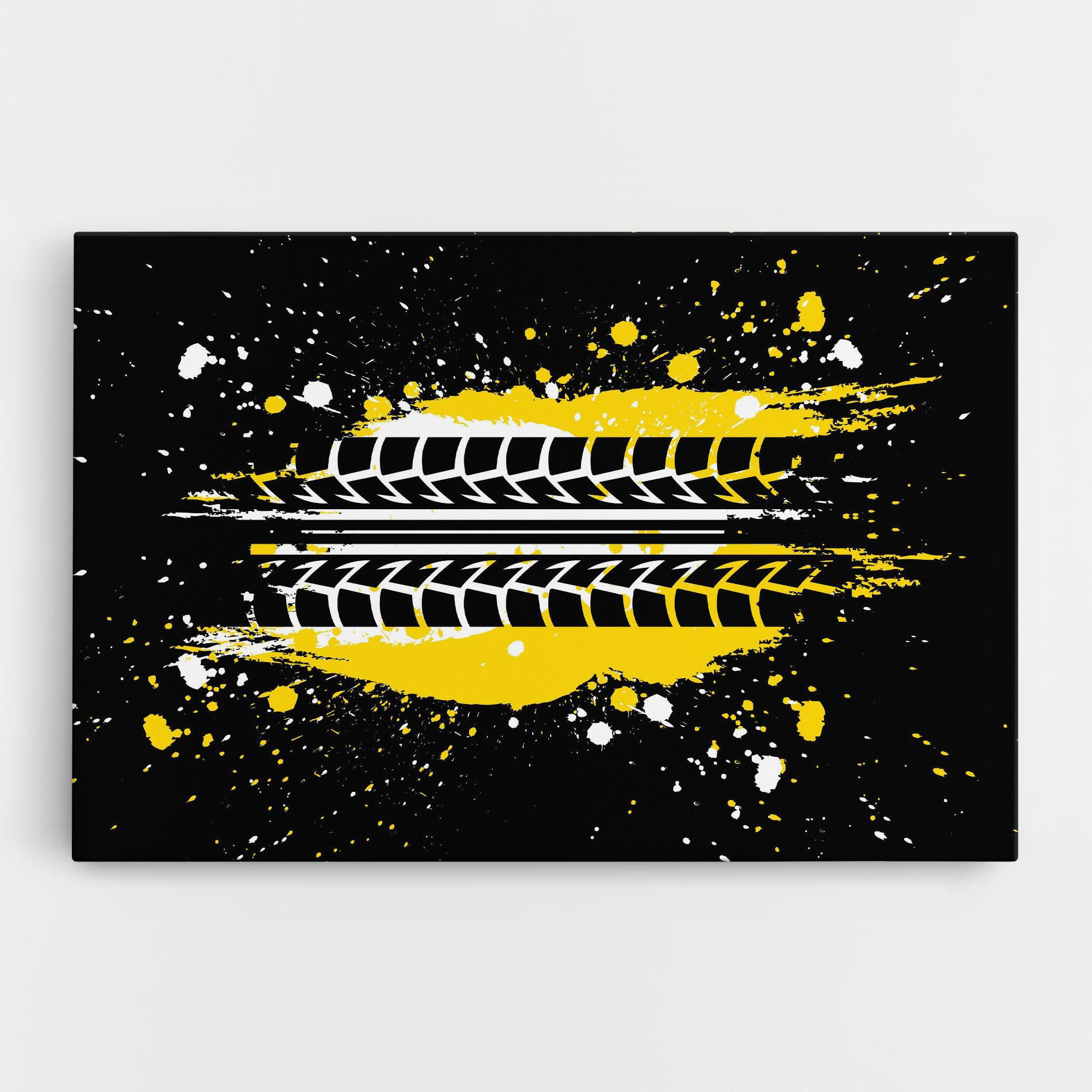 Картина на платно Yellow Traces mockup 0