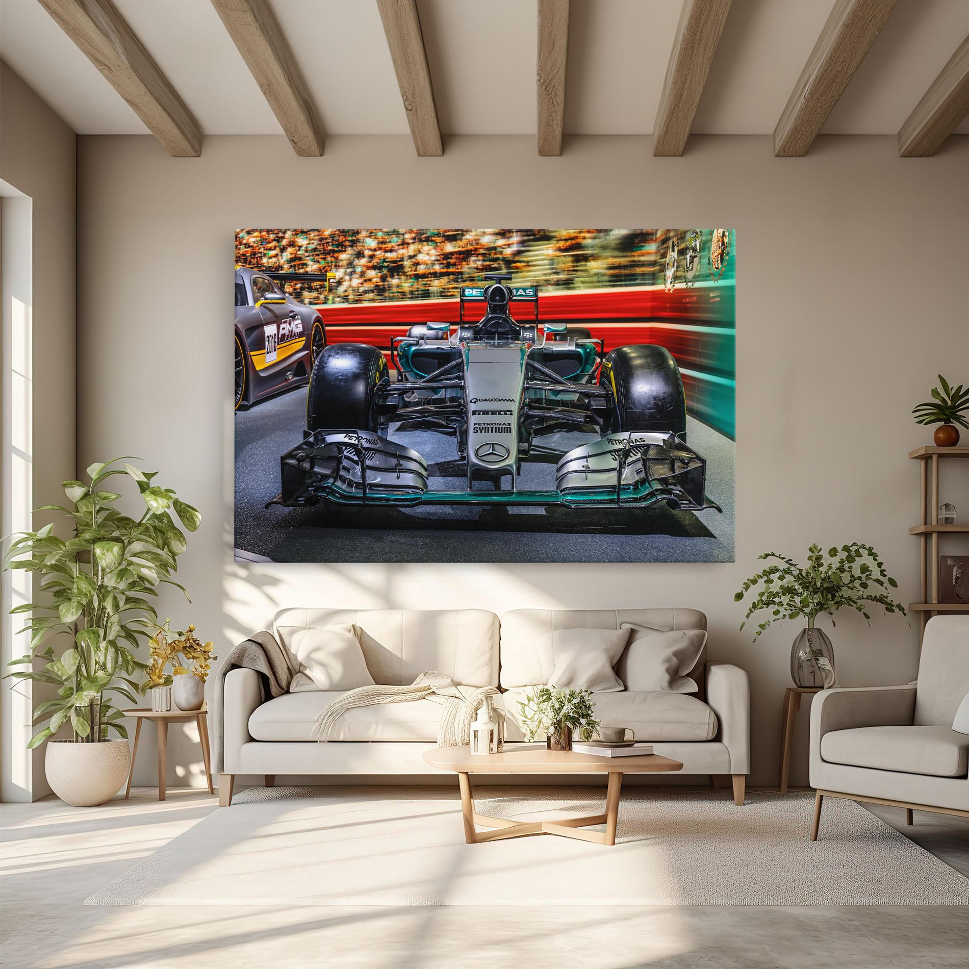 Картина на платно Black Green F1 mockup 6