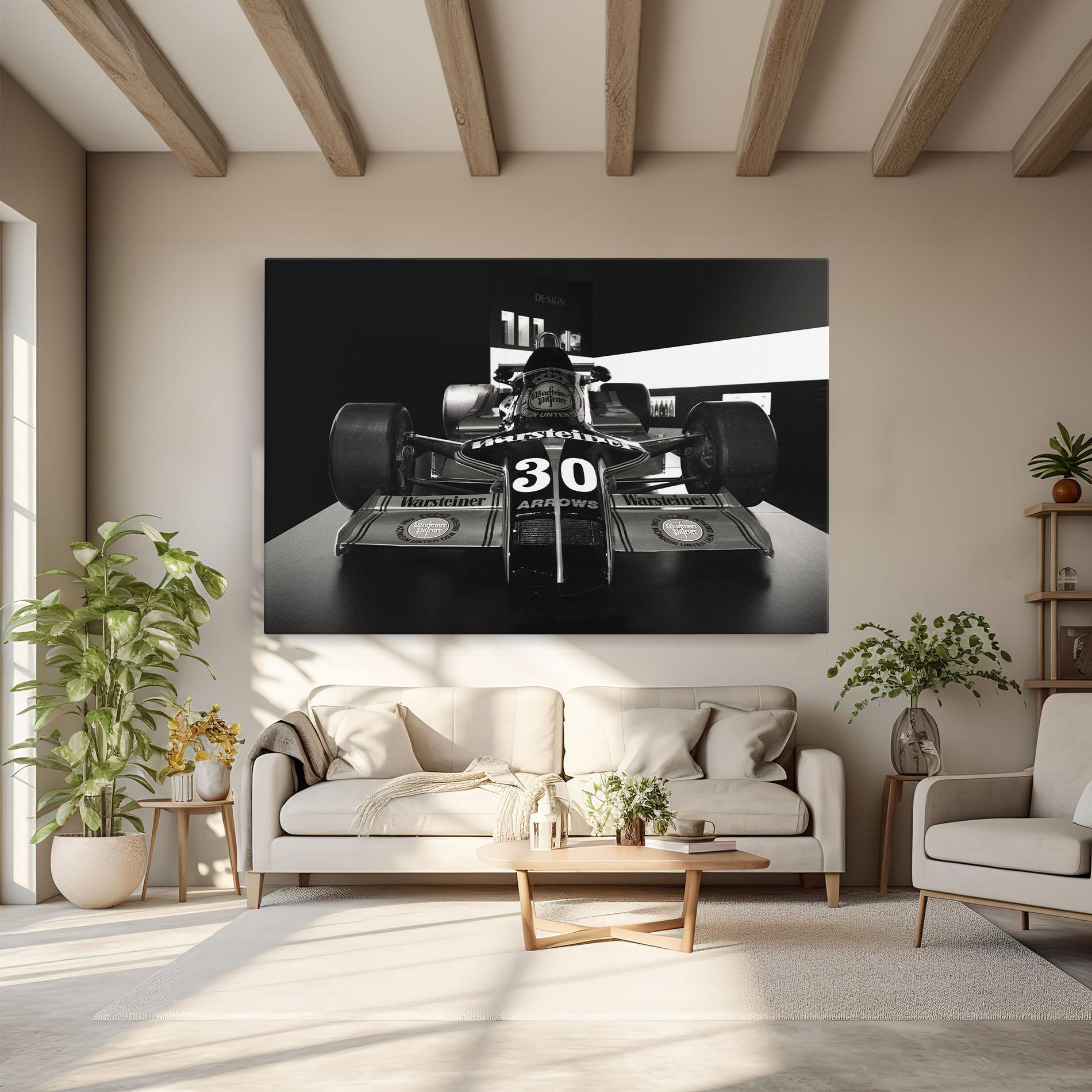 Картина на платно Formula 1 Car Grey mockup 6