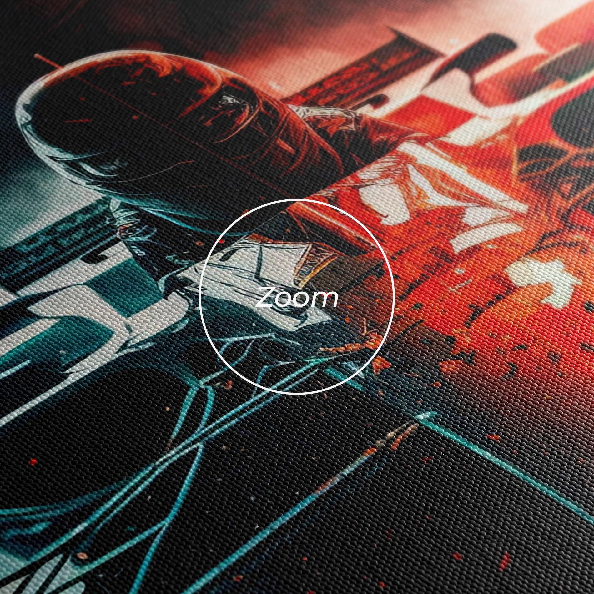 Картина на платно Blue Red F1 mockup 3