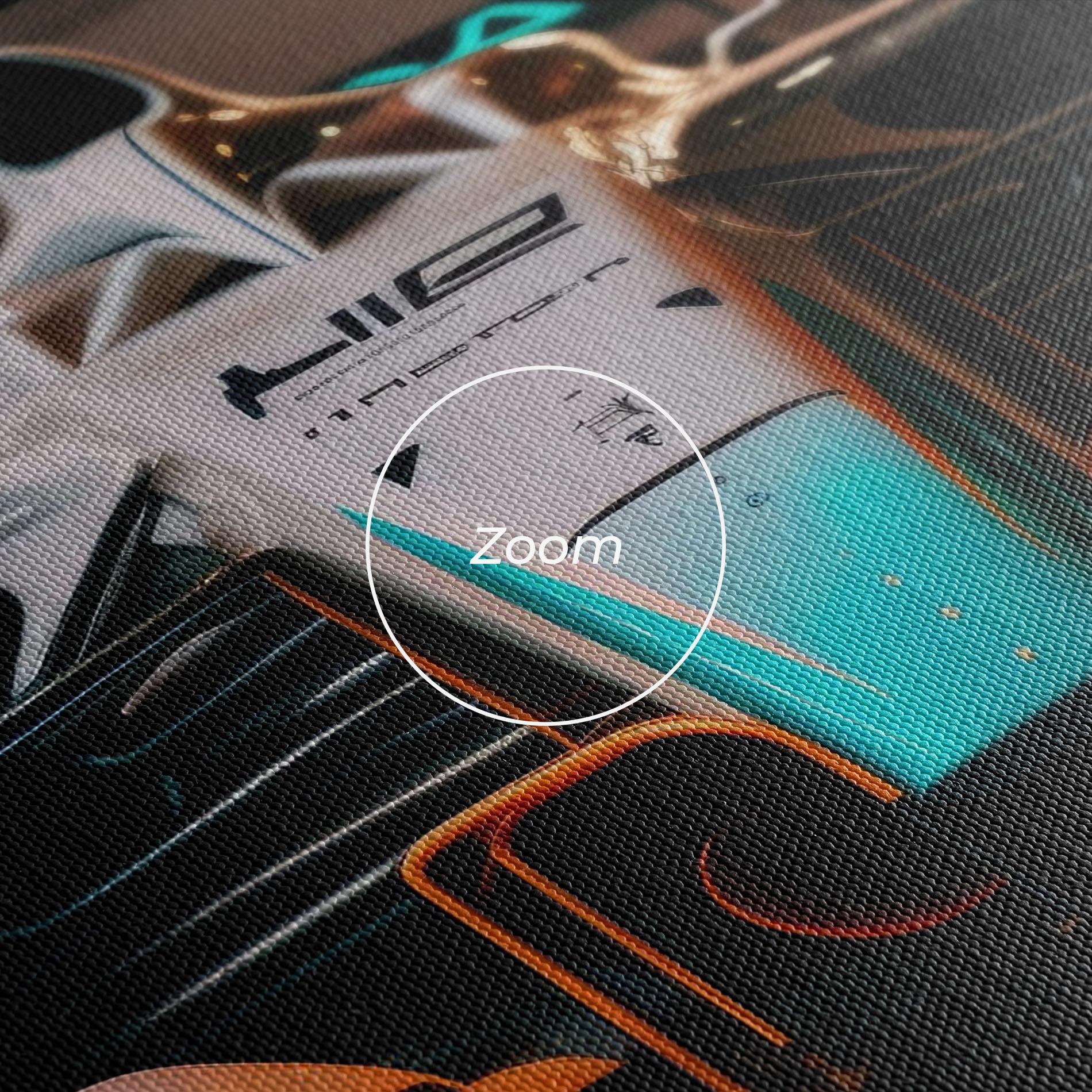 Картина на платно Blue White F1 mockup 3