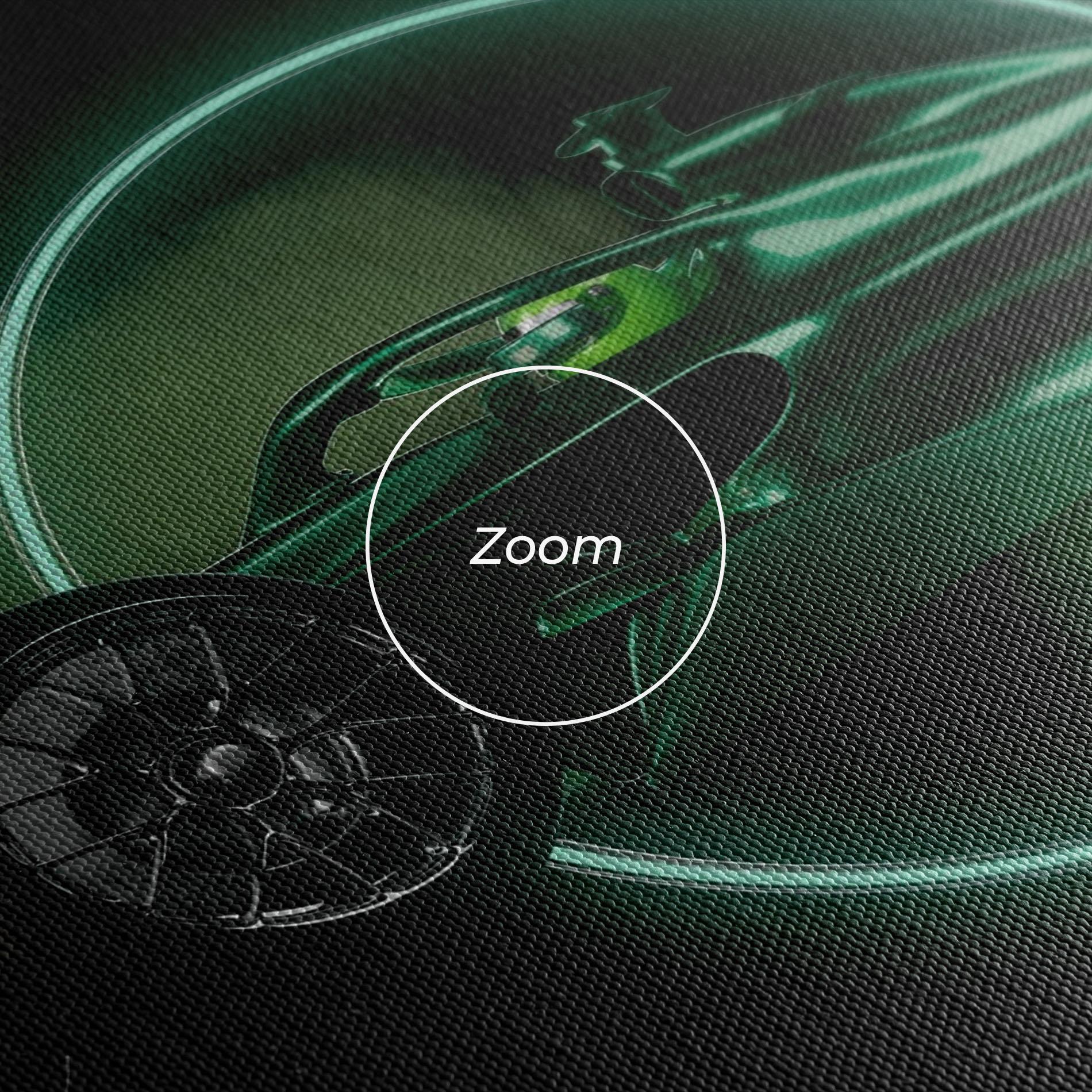 Картина на платно Green Racing Car mockup 3